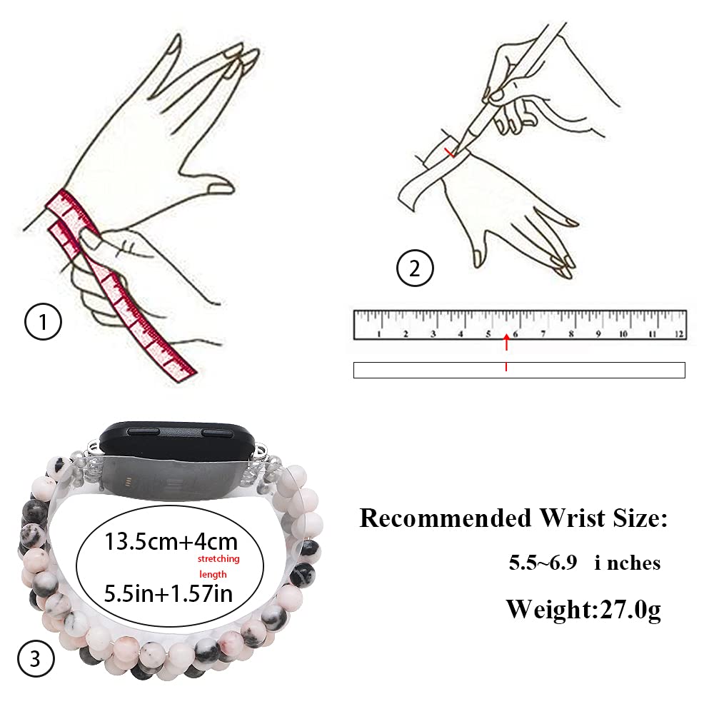 C&L Accessories Fashion Wristband Compatible with Fitbit Versa 2/Versa/Versa Lite - Soft Silicone Replacement Band for Women & Men - Perfect for Workouts, Running & Daily Wear
