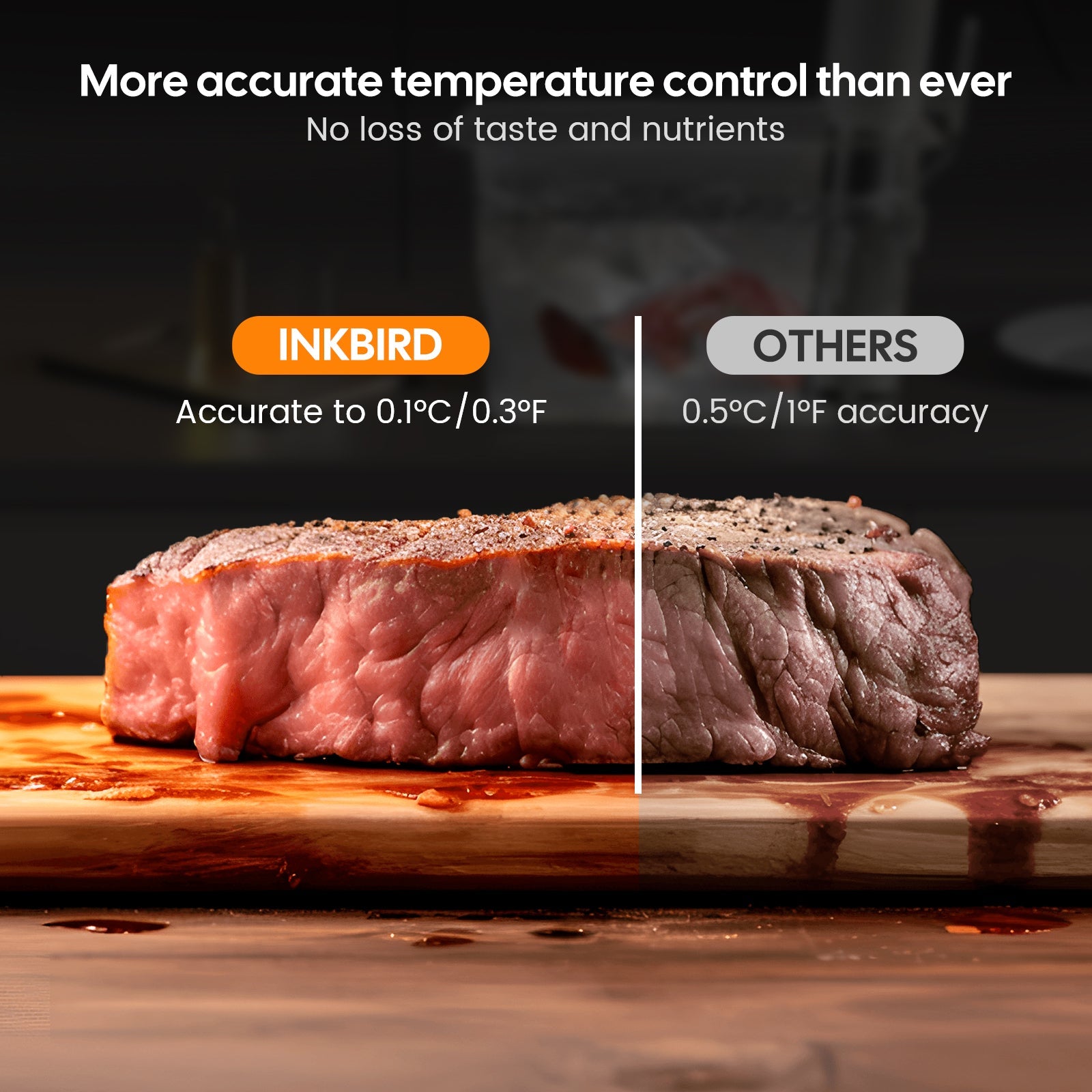 WiFi Sous Vide Cooker ISV 101W - Precision Temperature Control Smart Immersion Circulator for Steak, Chicken, Fish | Perfect for Home Chefs & Restaurant Quality Meals