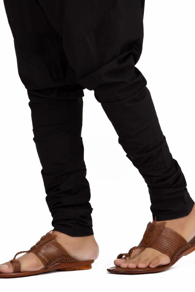 Men's Black Cotton Pajama Set - Soft & Comfortable Sleepwear for Lounge & Nighttime Relaxation
