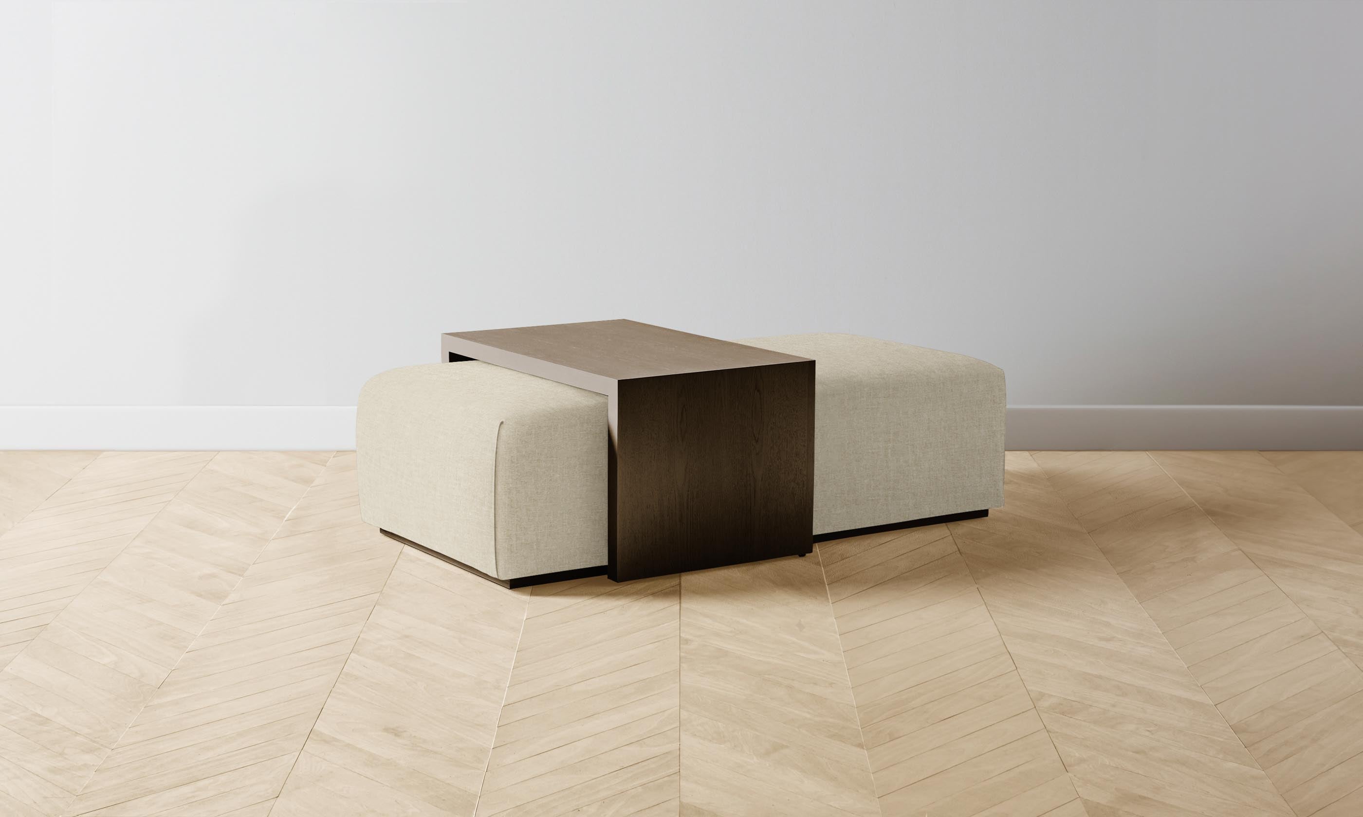 The Bowery Ottoman - Heritage Belgian Linen Upholstered Storage Bench with Alder Wood Frame | Perfect for Living Room, Bedroom & Entryway Seating