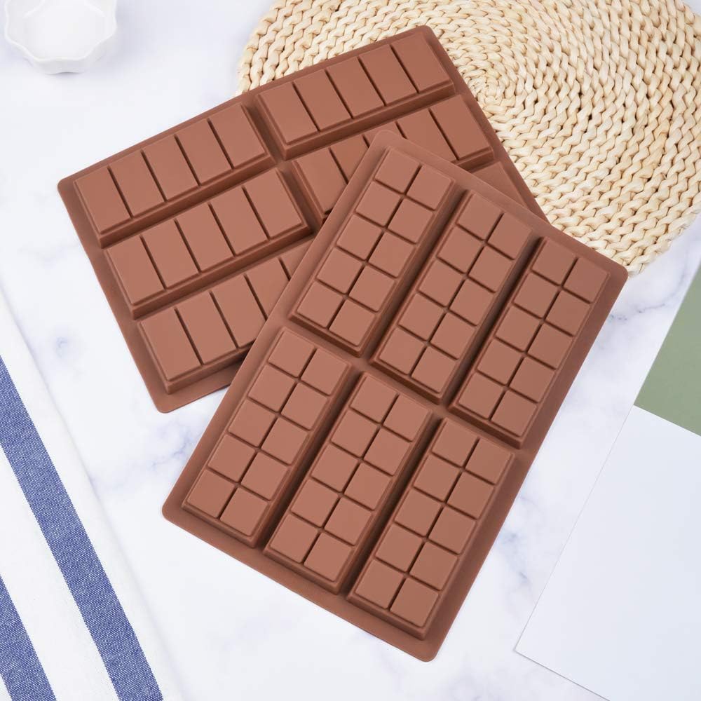 Premium Silicone Chocolate Bar Molds - 5 & 10 Cavity Deep Snap Molds for Homemade Chocolate Bars, Candy Making, Wax Melts & DIY Treats - Perfect for Valentine's Gifts, Party Favors & Baking Supplies
