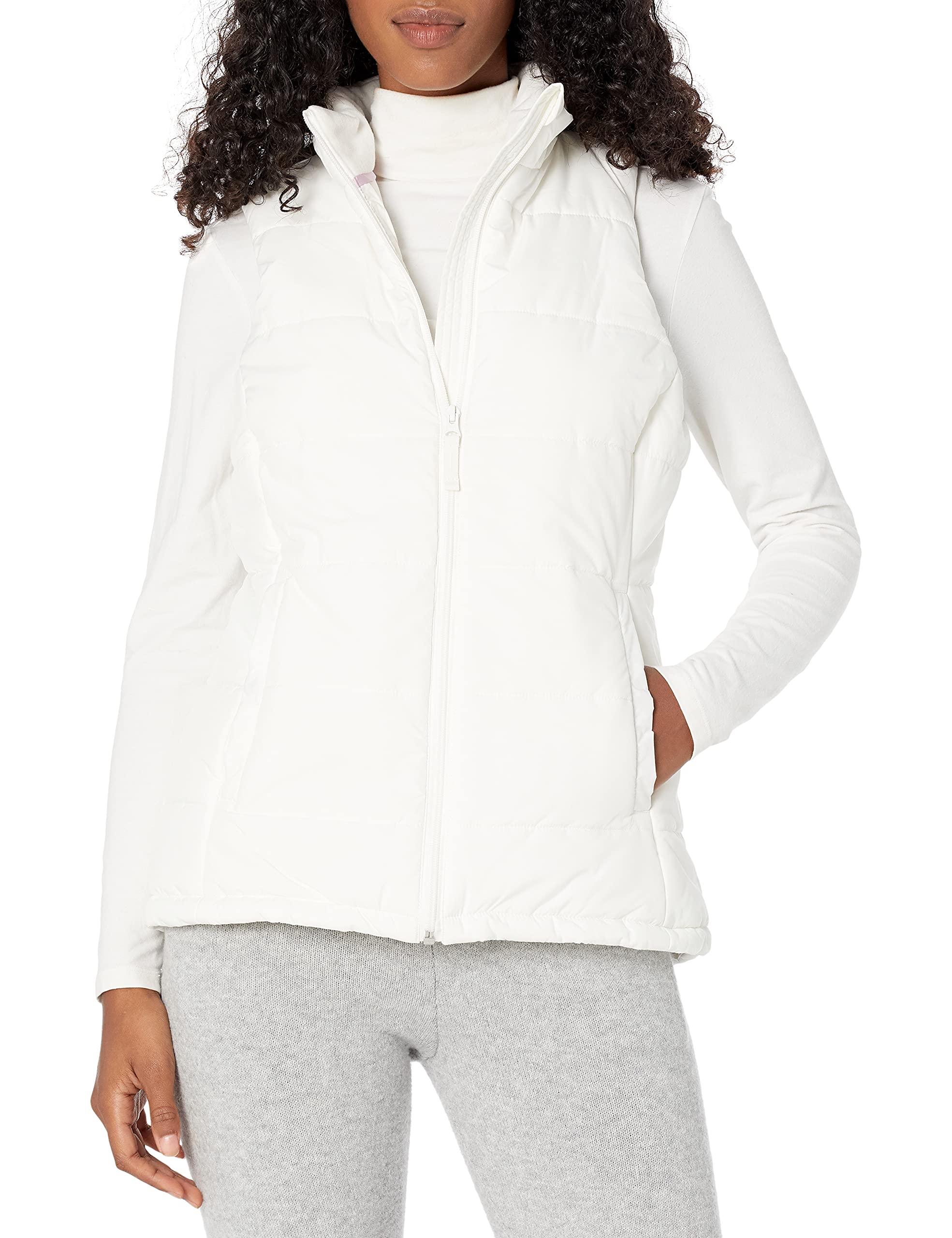 Amazon Essentials Women's Mid-Weight Puffer Vest - Lightweight Quilted Insulated Winter Vest for Outdoor Activities, Hiking & Casual Wear