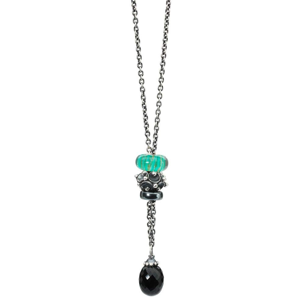 Black Onyx Fantasy Necklace - Elegant Gothic Jewelry for Women, Perfect for Halloween, Cosplay & Witchy Fashion