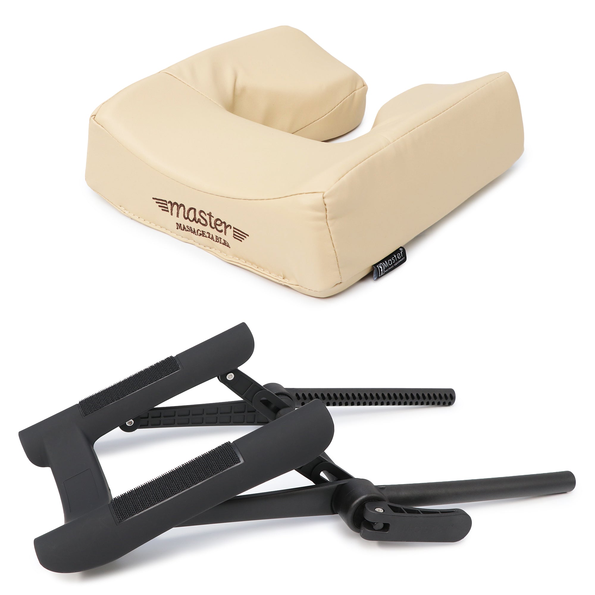 MASTER MASSAGE Adjustable Massage Table with Ergonomic Face Cradle & Comfort Pillow Set - Black | Portable Massage Bed for Home Spa, Physical Therapy & Professional Use