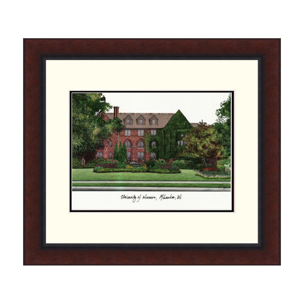 University of Wisconsin Milwaukee Legacy Alumnus Framed Lithographic Print - Campus Images WI994LR - Perfect for Home Office Decor, Alumni Gifts & College Memorabilia
