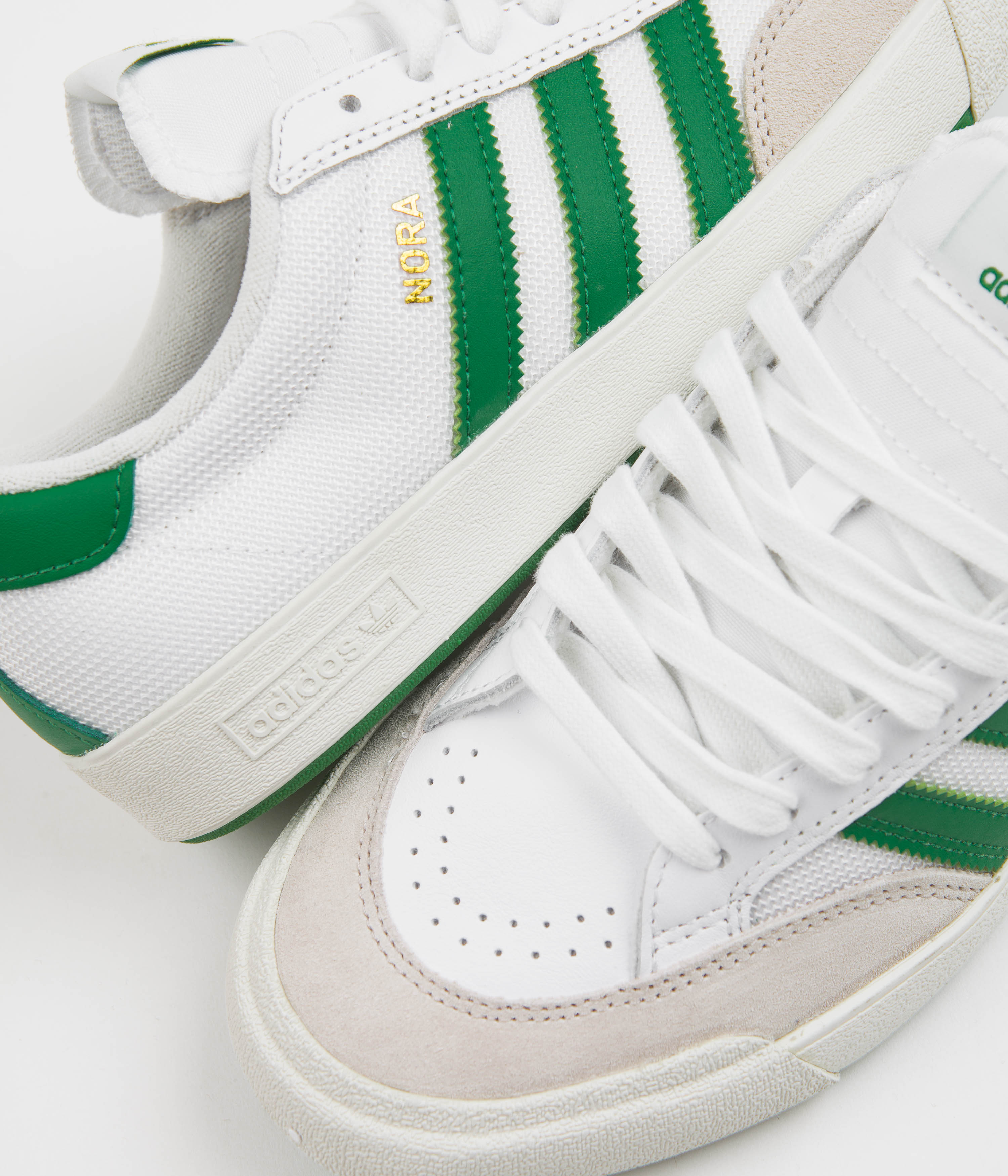 Adidas Nora Women's Running Shoes - Lightweight & Comfortable Sneakers in White/Green for Jogging, Gym & Casual Wear