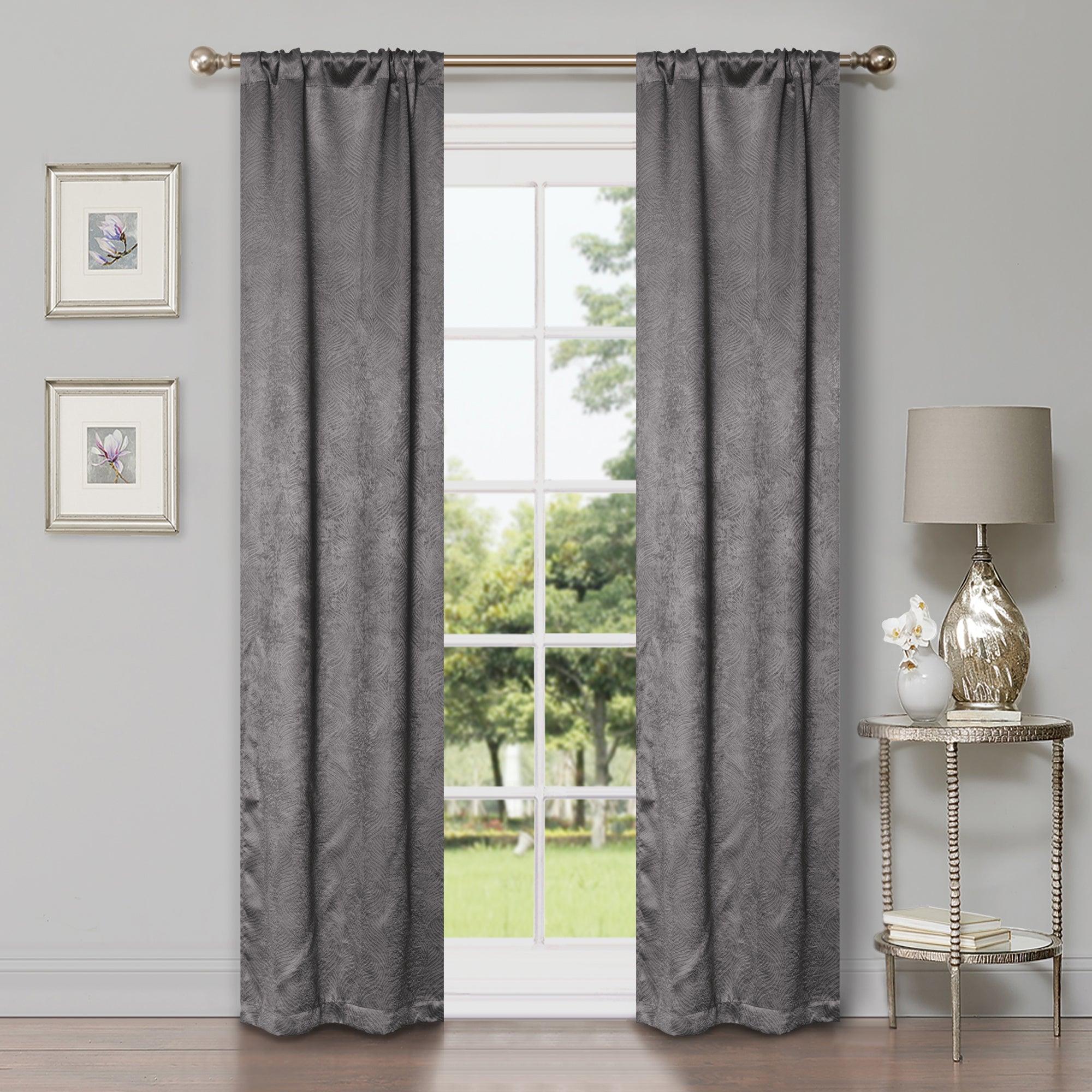 Waverly Thermal Blackout Grommet Curtain Panel Set - 26 Inch Width - Energy Efficient Room Darkening Window Treatment for Bedroom & Living Room