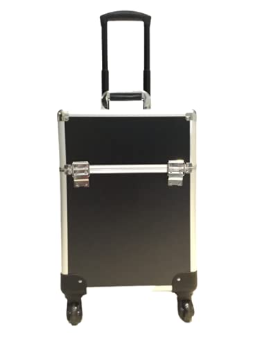 Premium IAS Aluminum Vanity Box (Black) - Elegant Makeup Storage Organizer for Bathroom, Bedroom & Travel | Durable & Stylish Cosmetic Case