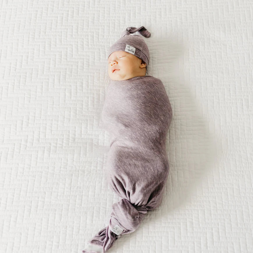 Copper Pearl Knit Swaddle Blanket for Baby - Soft Violet Baby Wrap Blanket for Newborns, Infants & Toddlers - Perfect for Swaddling, Nursing, Stroller & Car Seat