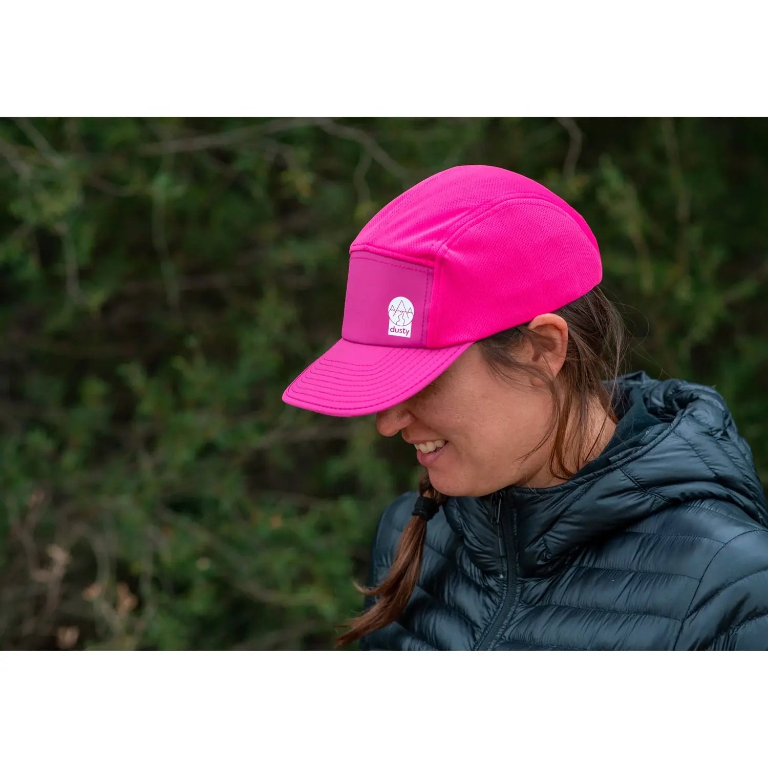Dusty Trails 5 Panel Cap - Soft Pink Cotton Baseball Hat for Men & Women | Outdoor Hiking, Camping, Streetwear Fashion