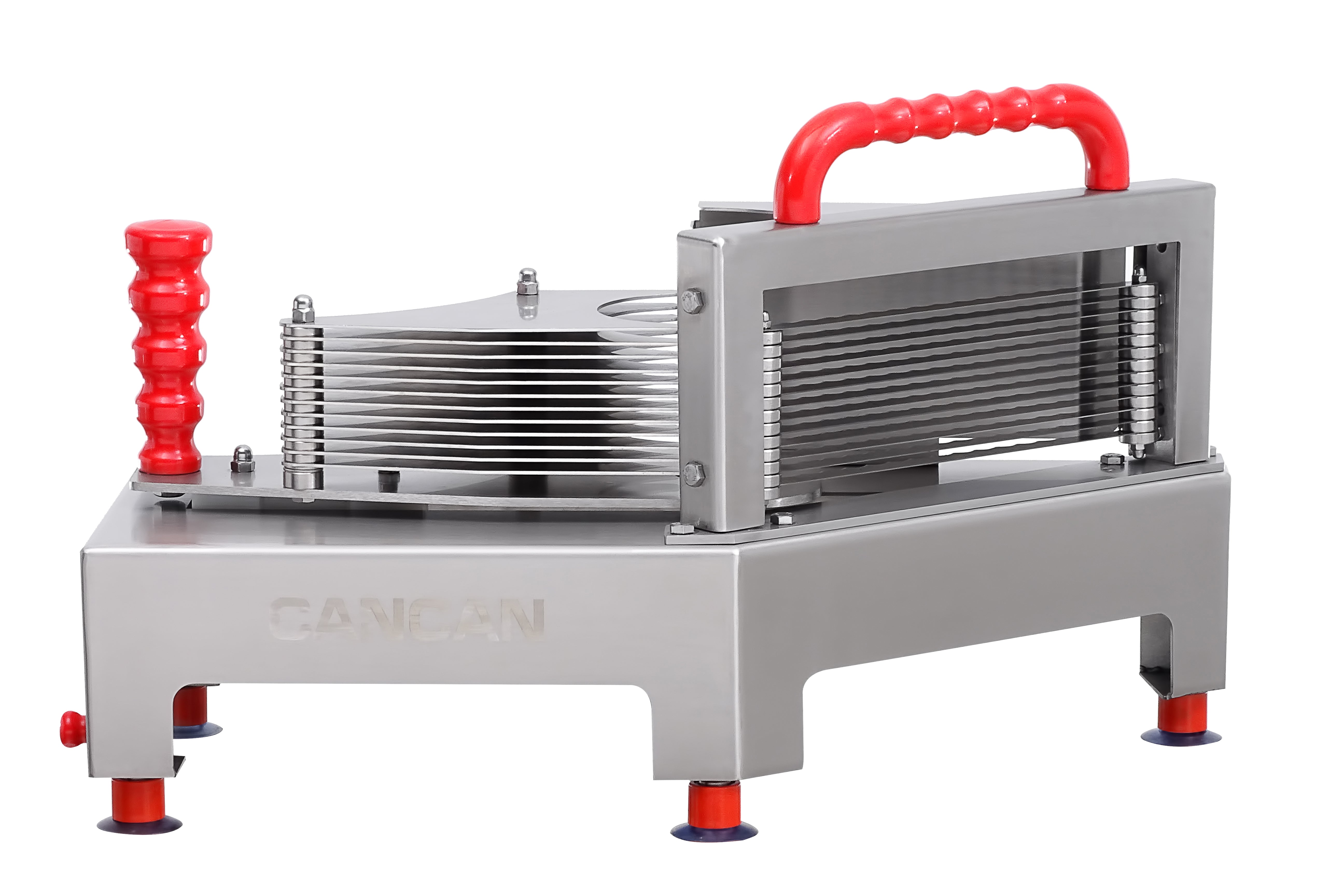 Cancan® Tomato Slicer - Stainless Steel Tomato Cutter with Non-Slip Handle - Perfect for Salads, Sandwiches, and Meal Prep