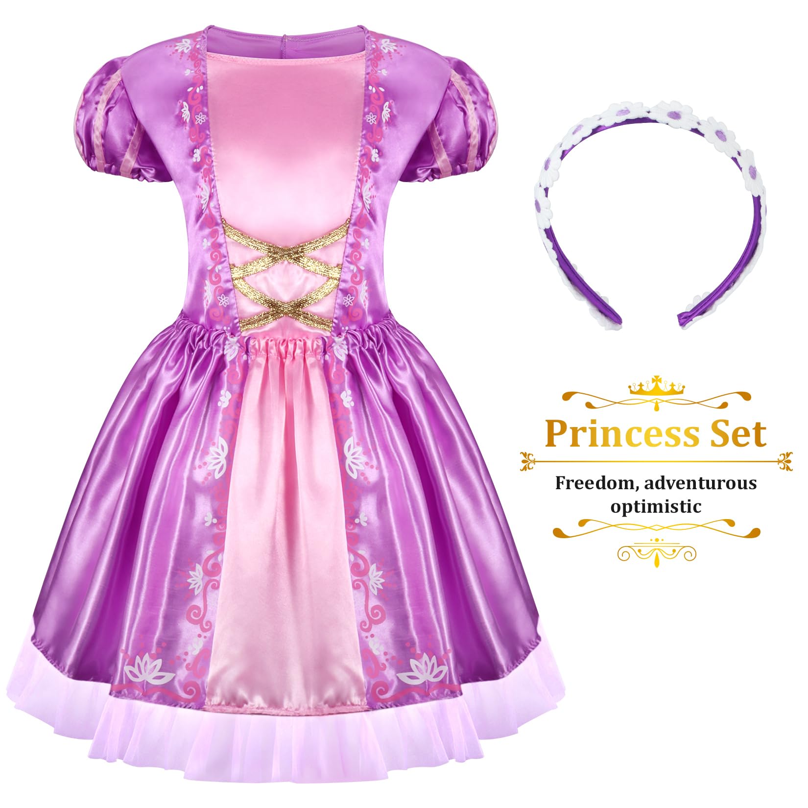 18-Piece Princess Dress Up Costume Set for Girls 3-6 Years Old | Pretend Play, Birthday & Christmas Gift | Toddler Role Play Outfits for Parties, Tea Time & Imagination Play