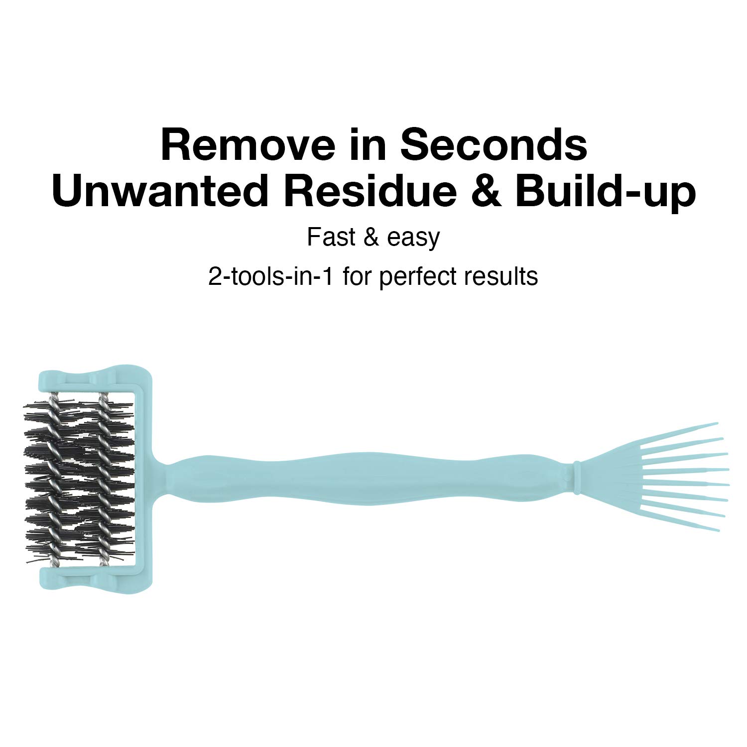 Olivia Garden 2-in-1 Hair Comb Cleaner - Professional Styling Tool & Detangler for Salons & Home Use (Perfect for Thick Hair & Extensions)