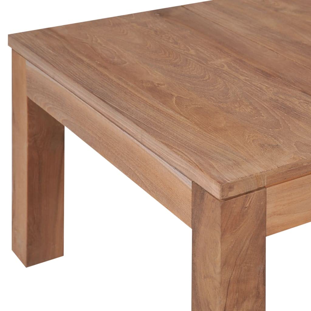 Solid Square Teak Wood Coffee Table - 23.6