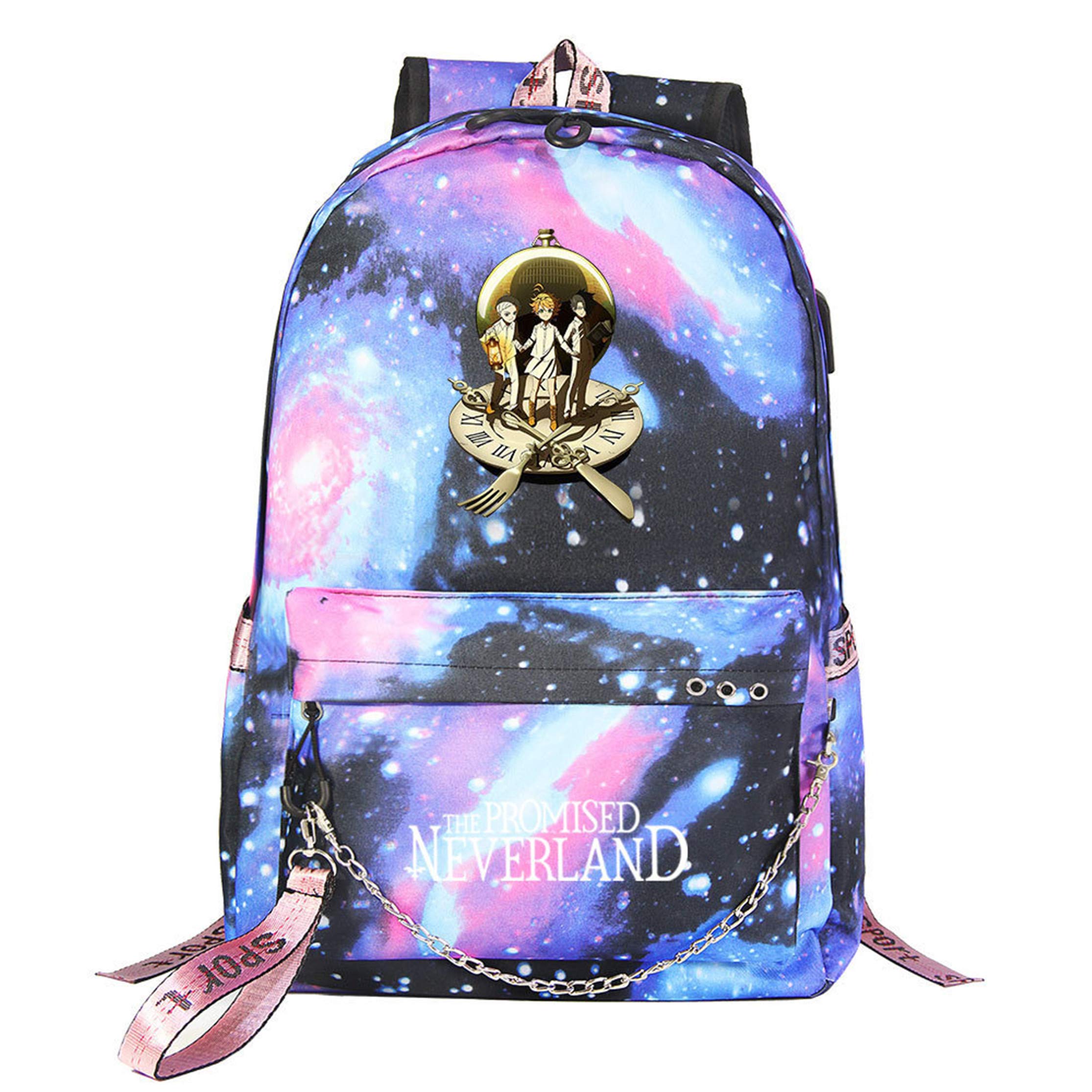 GO2COSY Anime The Promised Neverland Backpack - Lightweight School Bag for Students, Daypack with Shoulder Straps | Perfect for School, Travel & Anime Conventions
