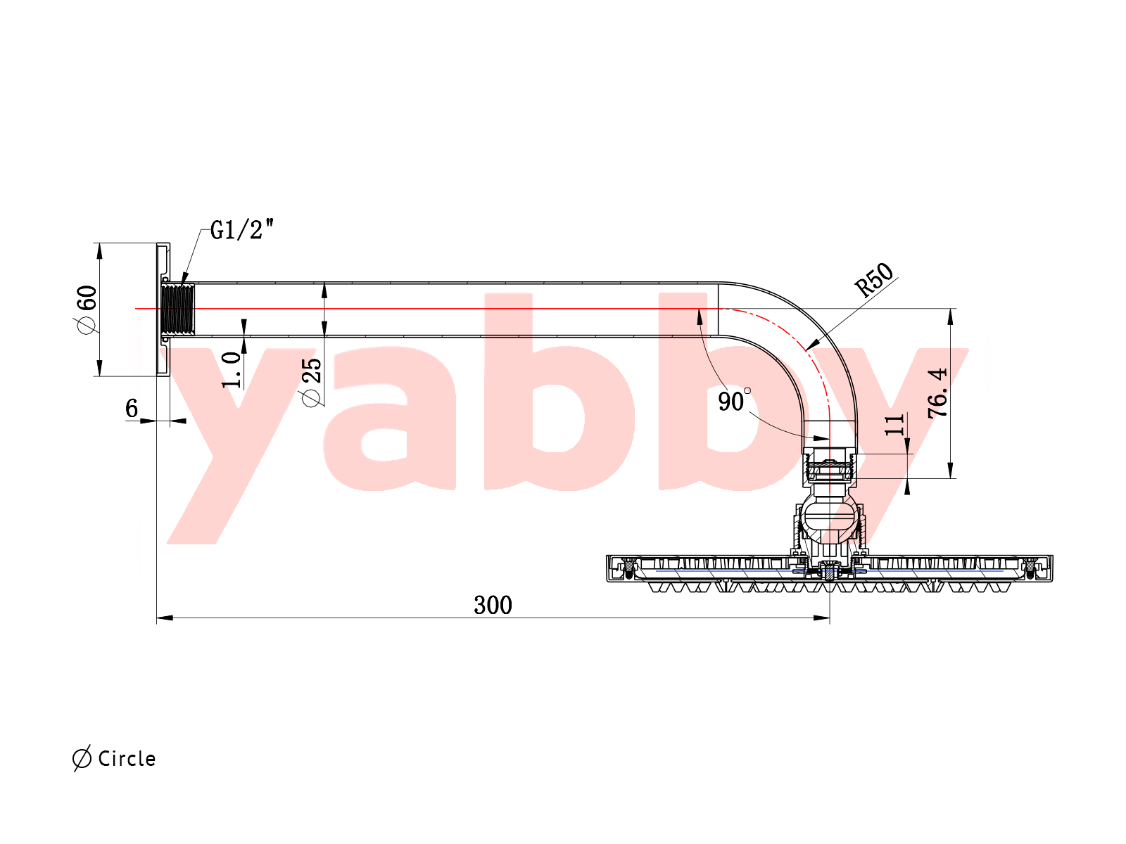 Matte Black Wall Shower Arm and Head - 200mm Adjustable Shower Extension for Modern Bathroom & Spa Experience