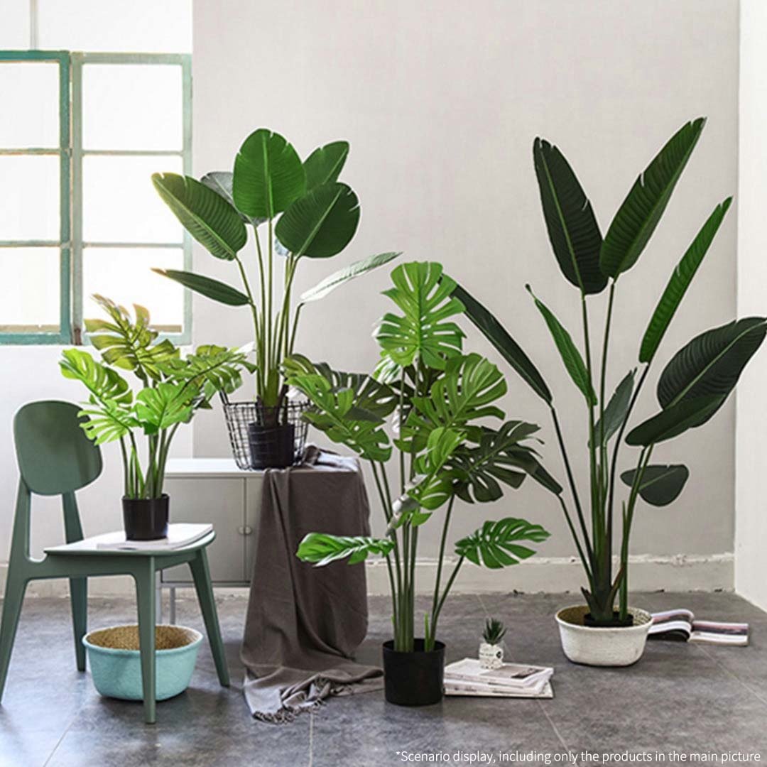 120cm Artificial Green Indoor Turtle Back Fake Plant for Home Decor - Perfect for Living Room, Office, and Balcony Decoration