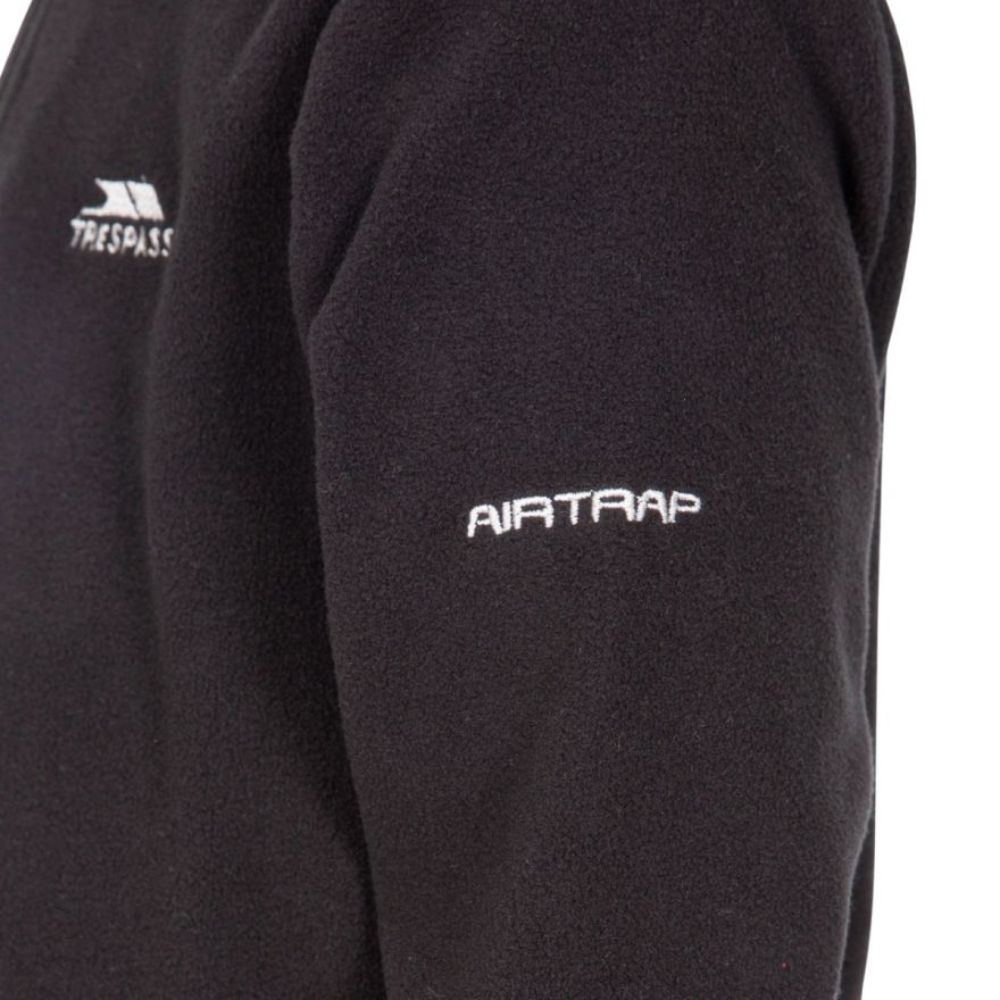 Trespass Etto Kids Microfleece Jacket - Warm & Soft Winter Coat for Boys & Girls, Black - Perfect for Outdoor Play, School & Cold Weather Activities
