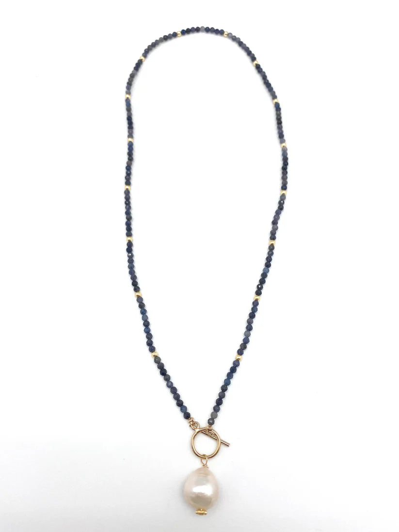 Exquisite Carol Necklace with Genuine Blue Sapphire Gemstone | Elegant Jewelry for Women | Perfect for Weddings, Parties & Special Occasions