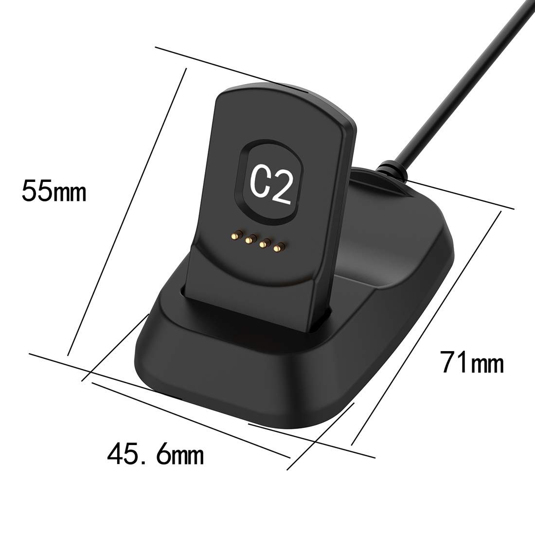 LOKEKE Magnetic USB Charging Cable Dock for TicWatch Mobvoi C2 - Replacement Charger with Fast Charging | Perfect for Home, Office & Travel Use