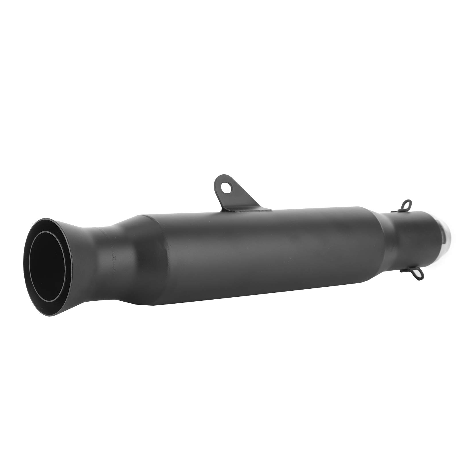 1.5-2 Inch Motorcycle Exhaust Tail Pipe - Anti-Corrosion Durable Black Exhaust Tip for GP Racing Bikes | Perfect for Performance Upgrades & Track Use