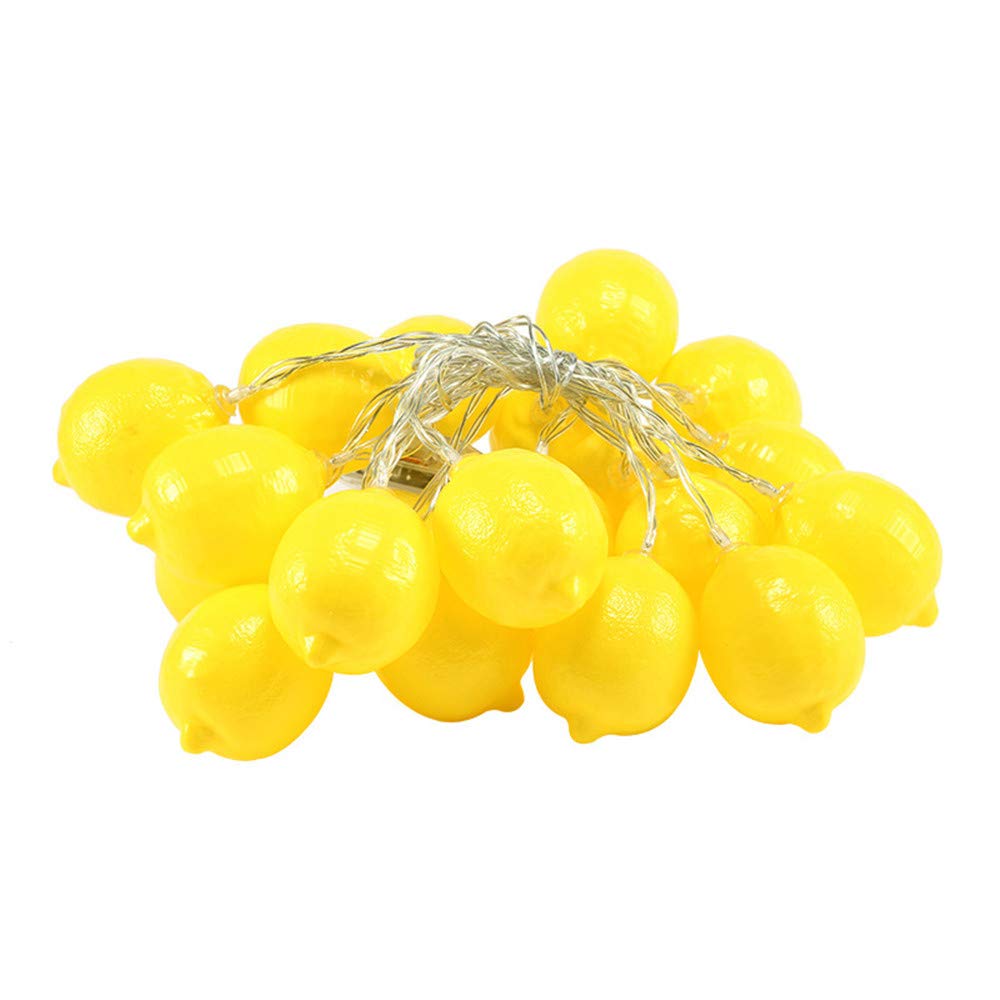 Lemon Pineapple Fairy String Lights - 10FT 20LED Battery Operated Warm White Twinkle Lights for Christmas, Party, Wedding, Festival | Indoor Outdoor Home Decor, Garden, Patio, Bedroom, Nursery