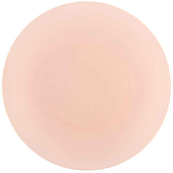 32-Piece Pink and Gold Round Plastic Dinnerware Set for 16 Guests - Elegant Disposable Plates, Bowls, Cups & Cutlery - Perfect for Weddings, Parties, and Outdoor Events