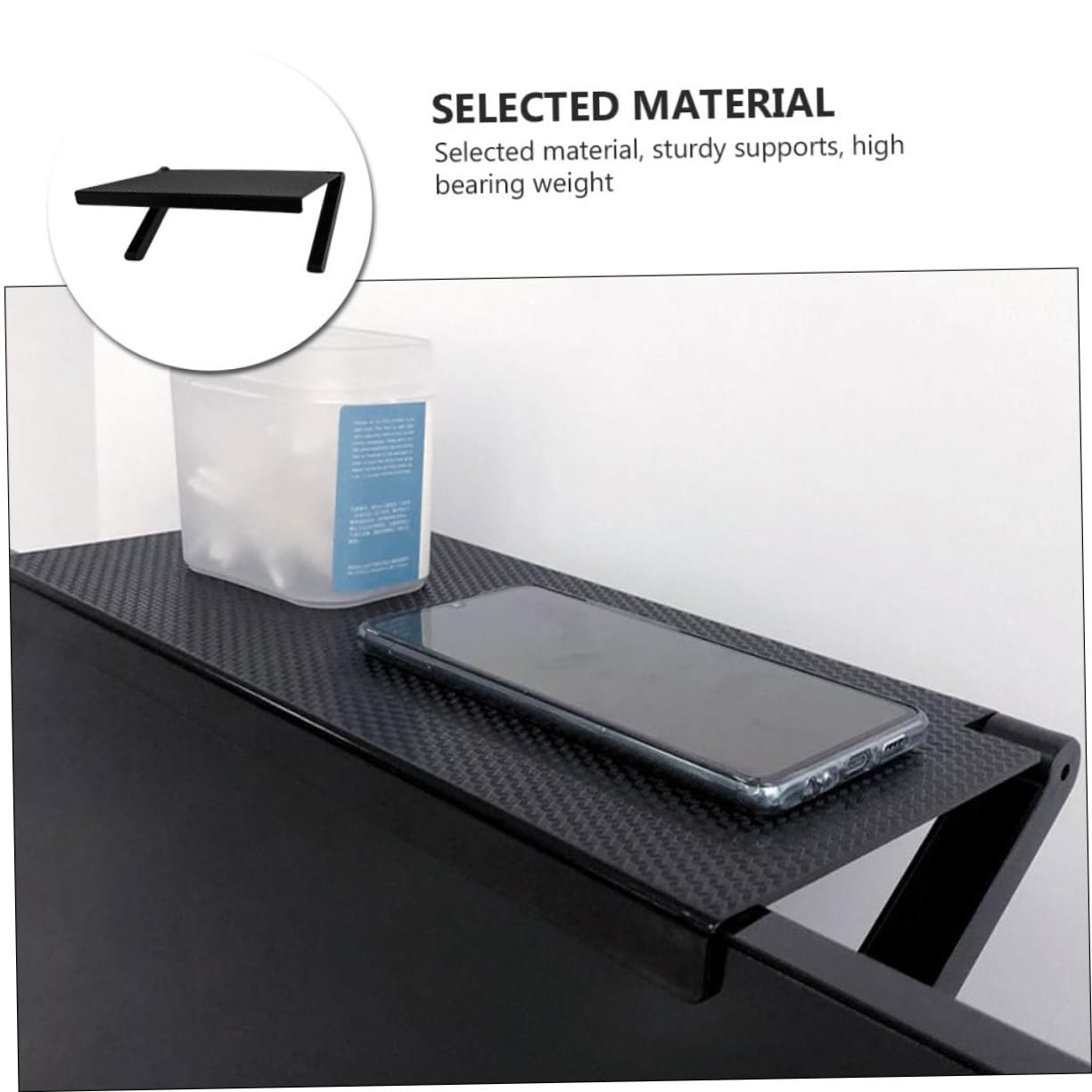 LALADEFIEE 3-Pack ABS Plastic Shelf for Computer Screen, LCD TV, Laptop Stand, Tabletop Organizer - Perfect for Home Office, Living Room, and Bedroom