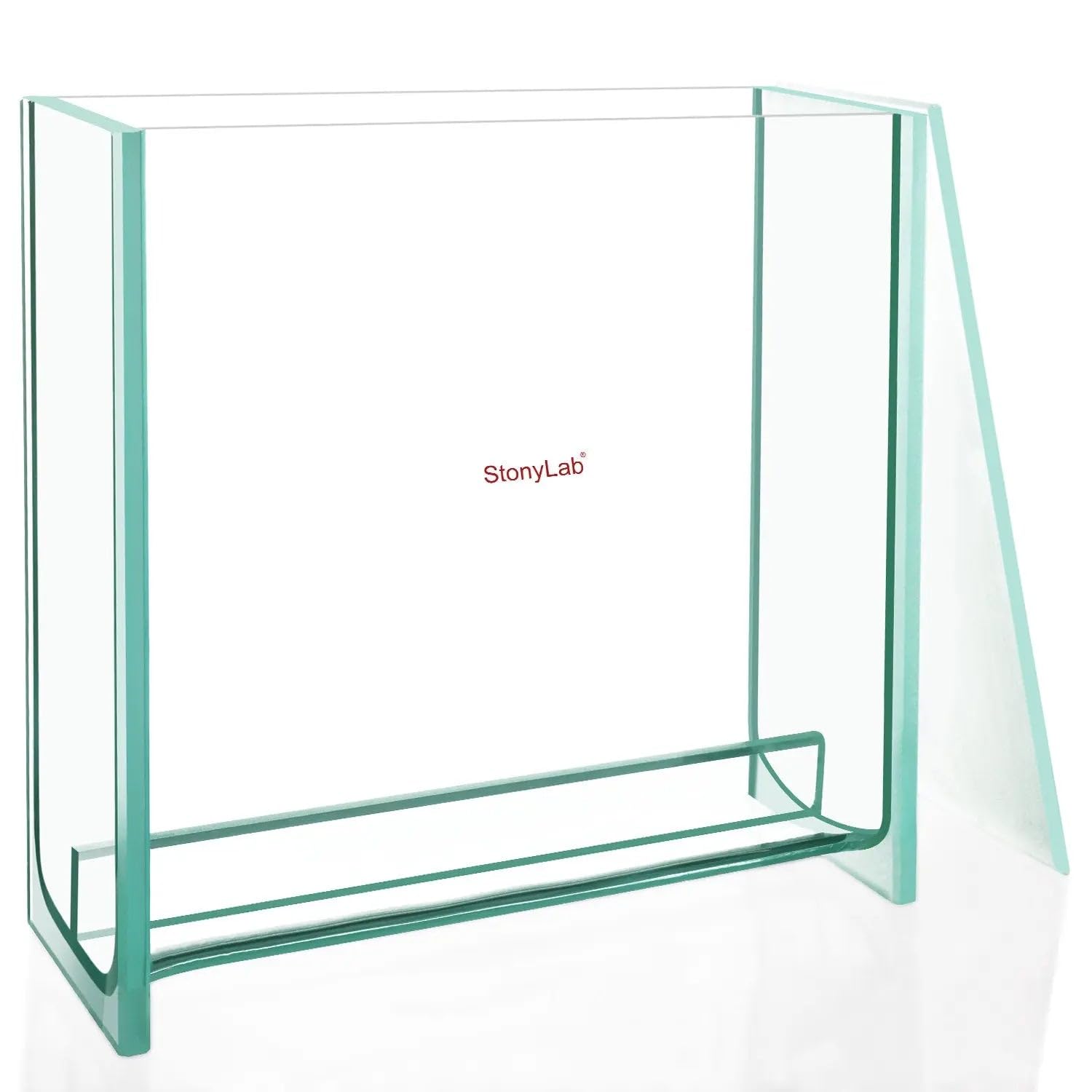 Stonylab Heavy Duty Borosilicate Glass Square TLC Developing Tank - 7.87 x 7.87 Inch Chromatography Chamber with Lid for Multiple Plates Development | Ideal for Laboratory Research, Chemical Analysis & Thin Layer Chromatography Experiments