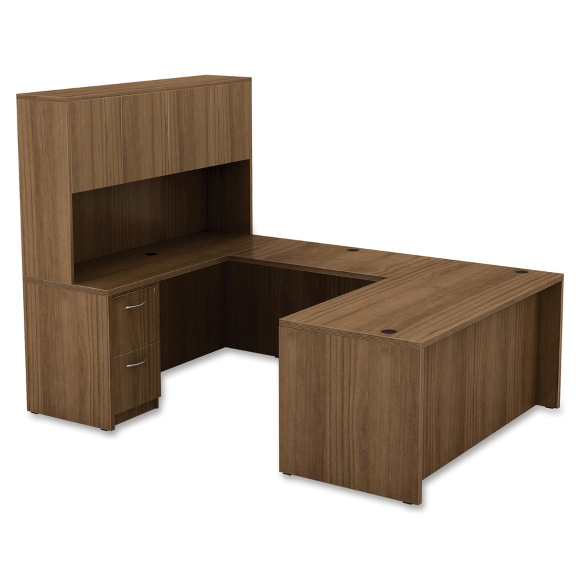 Lorell Office Desk - Ergonomic Computer Desk for Home & Work, Adjustable Height Study Desk with Storage Shelf - Perfect for Remote Work, Gaming & Small Spaces