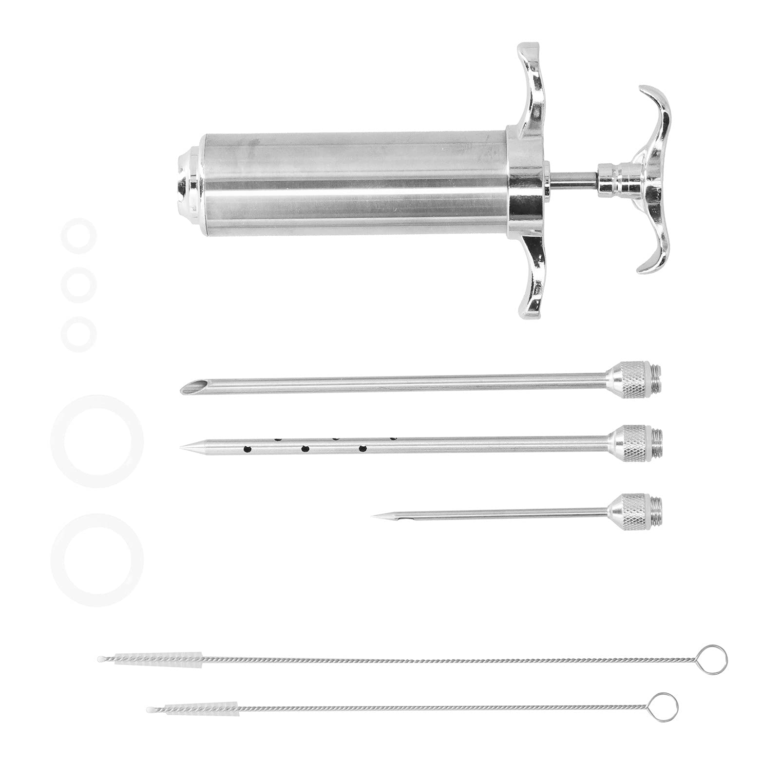 Premium Stainless Steel Meat Injector for BBQ - Flavor Syringe for Brisket, Chicken, Turkey, Pork & Rotisserie | Perfect for Home Kitchen, Backyard Grilling & Outdoor Cooking