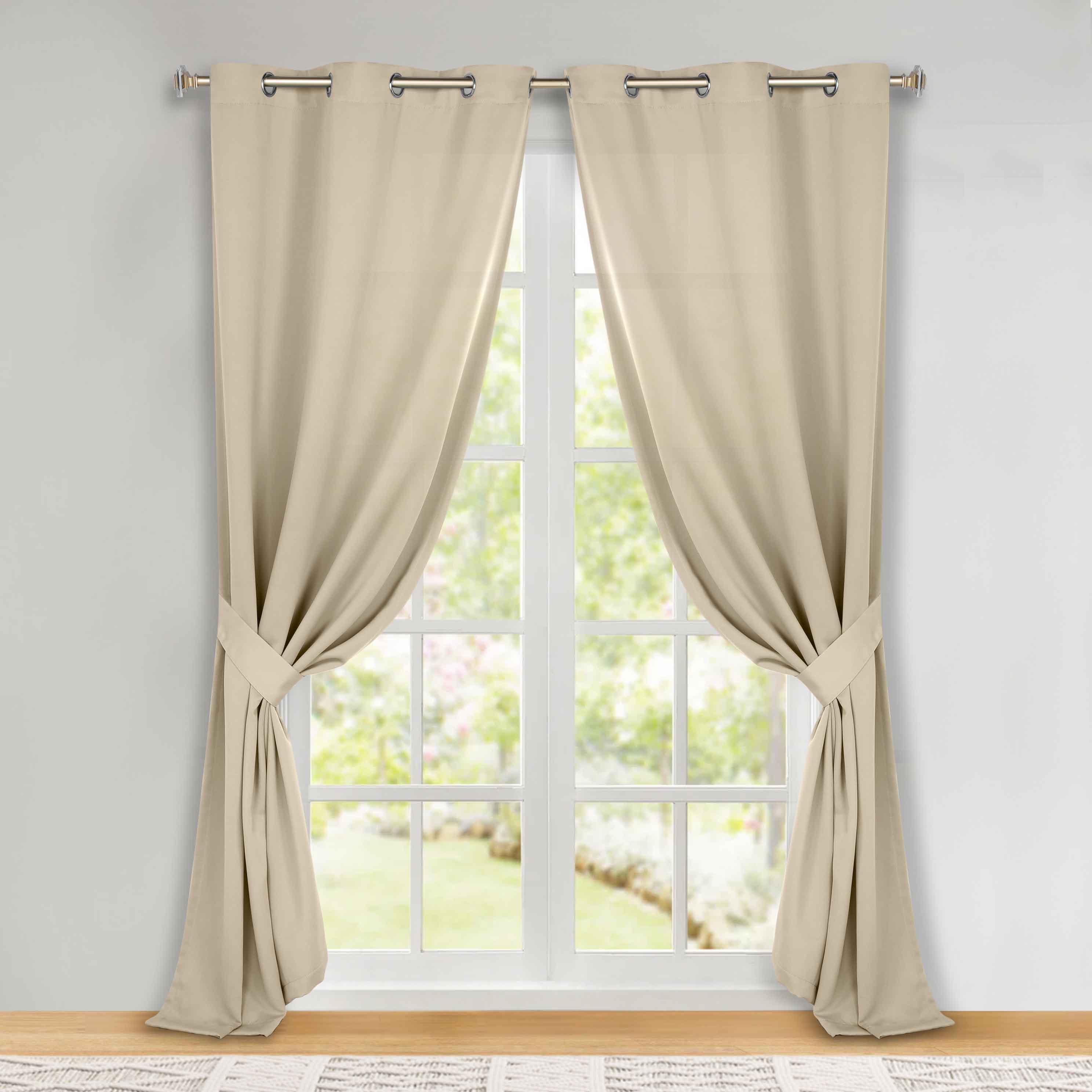 Machine Washable Blackout Curtains for Bedroom - Solid Room Darkening Window Drapes (Set of 2 Panels) - Perfect for Home Theater, Nursery & Light Sleepers
