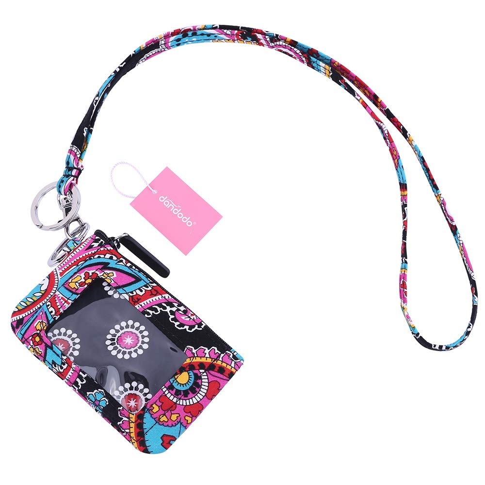 Dandodo Card Holder ID Case with Badge Neck Strap Lanyard - 003Black | Secure & Convenient for Work, Events & Travel