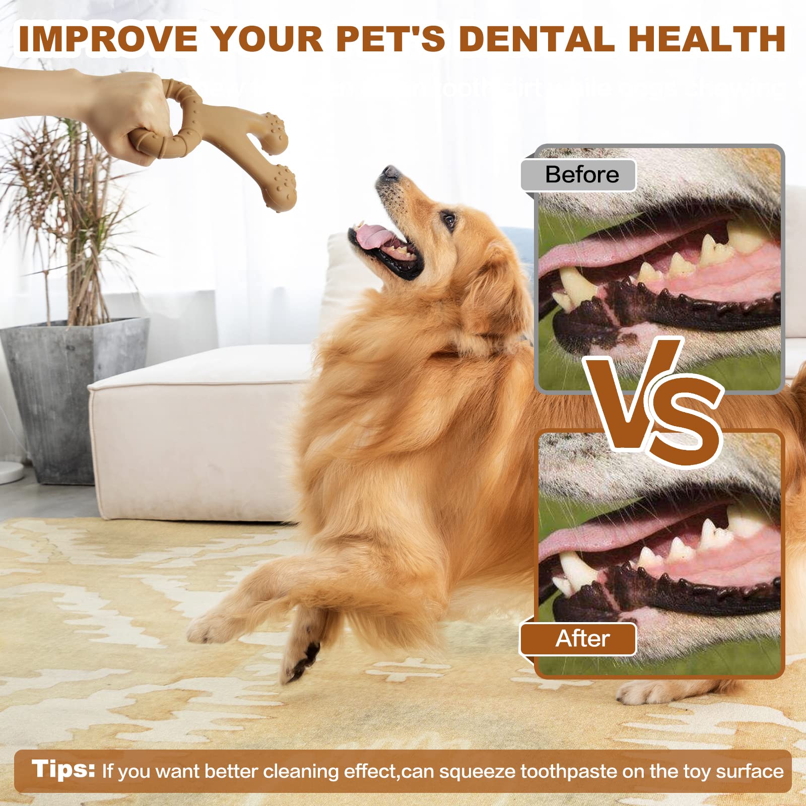 Durable VIWIK Dog Chew Toys for Aggressive Chewers - Tough Chew Bones for Large, Medium & Small Dogs - Long-Lasting Puppy Toys for Smart Breeds - Perfect for Teething, Boredom Relief & Training