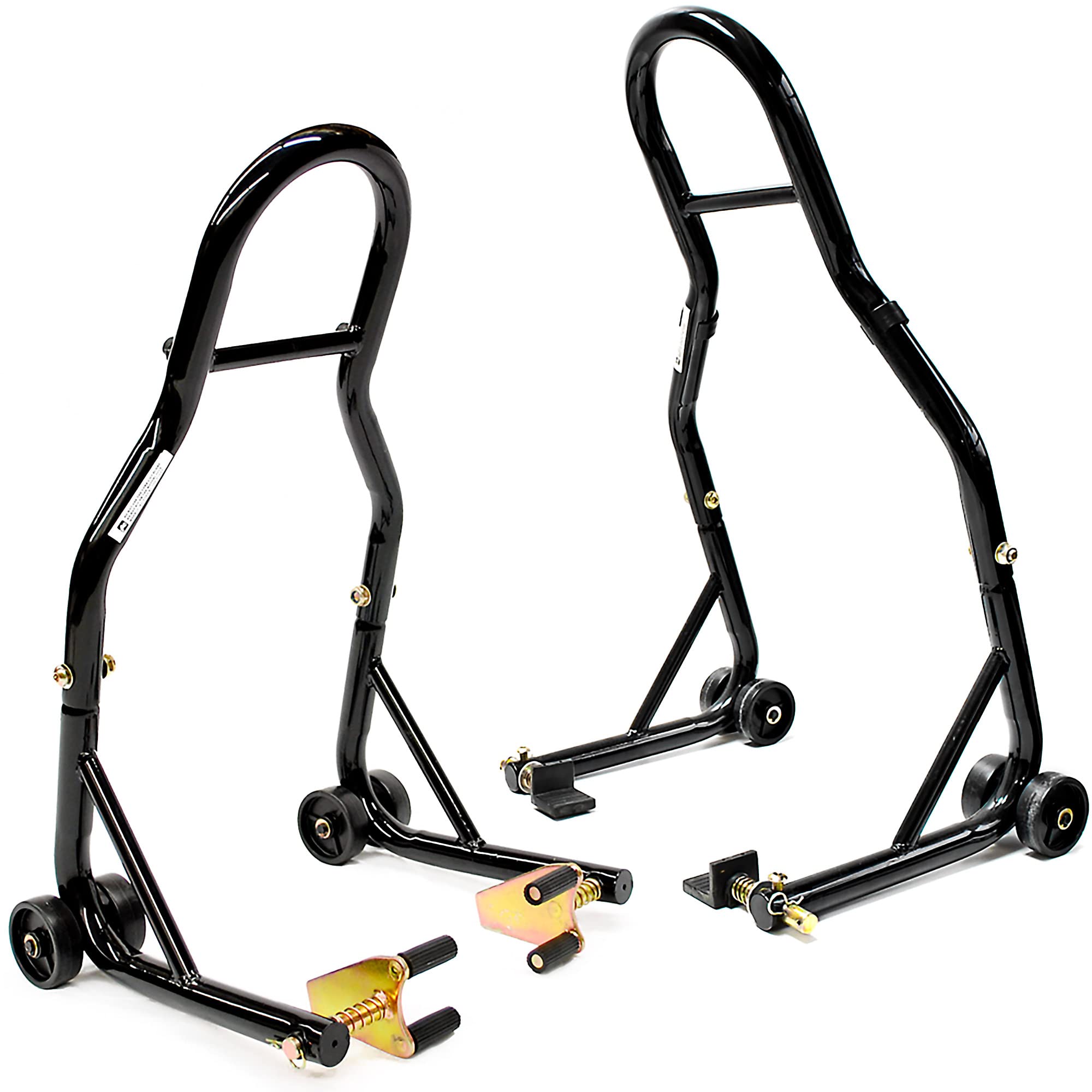 Venom Motorcycle Front & Rear Paddle Wheel Lift Stand - Compatible with Honda CBR600, CBR600RR | Heavy Duty Bike Maintenance Stand for Easy Tire Changes & Repairs