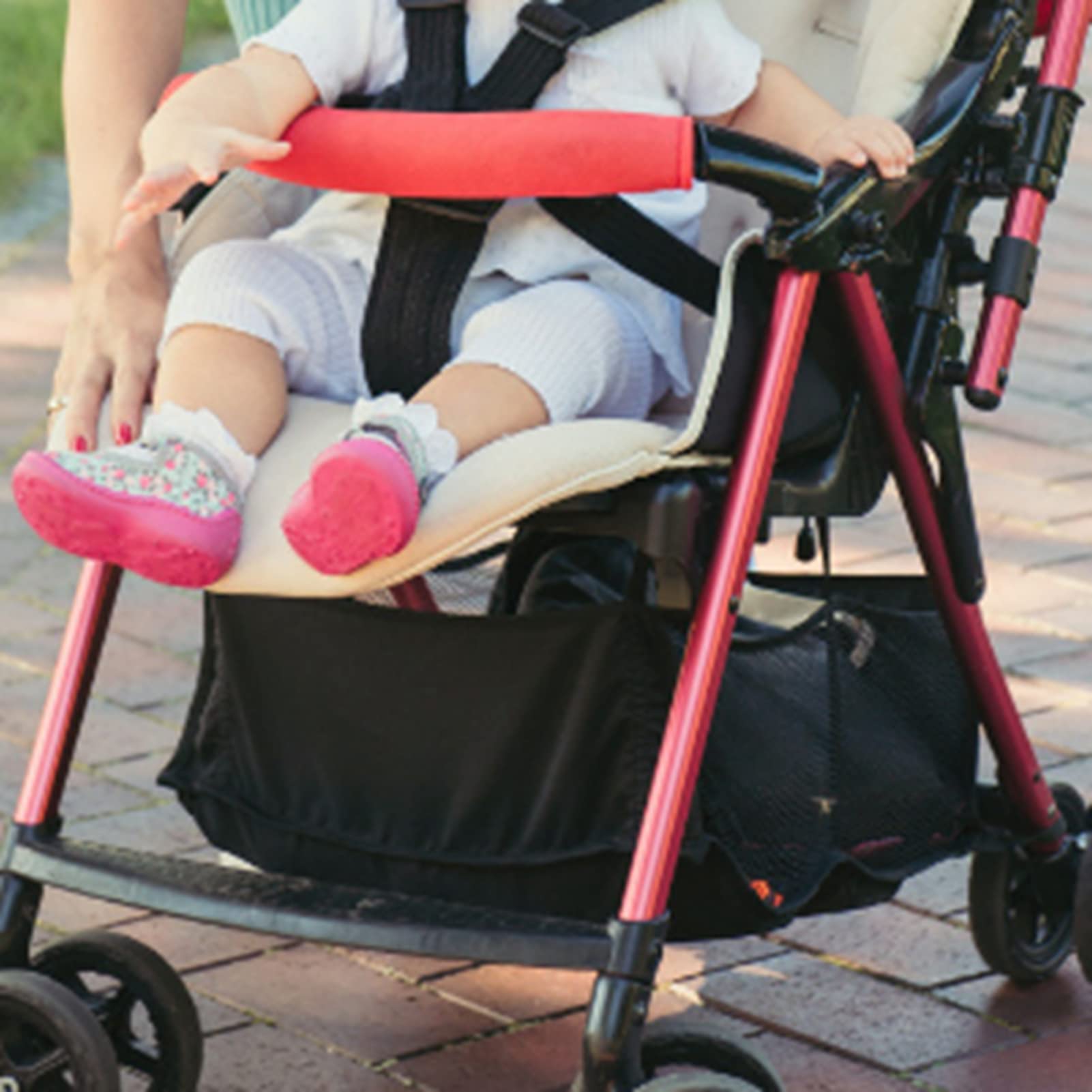 Pilipane Baby Stroller Organizer - Under Seat Storage Basket & Pram Accessories for Shopping | Compact Pushchair Organizer Bag for Diapers, Toys & Essentials (Perfect for Walks, Grocery Trips & Travel)