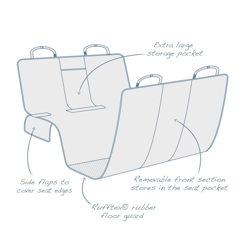 Kurgo Water-Resistant Dog Hammock Car Seat Cover for Pets - Durable Pet Seat Protector for Cars, Trucks & SUVs | Perfect for Travel, Hiking & Outdoor Adventures with Your Dog