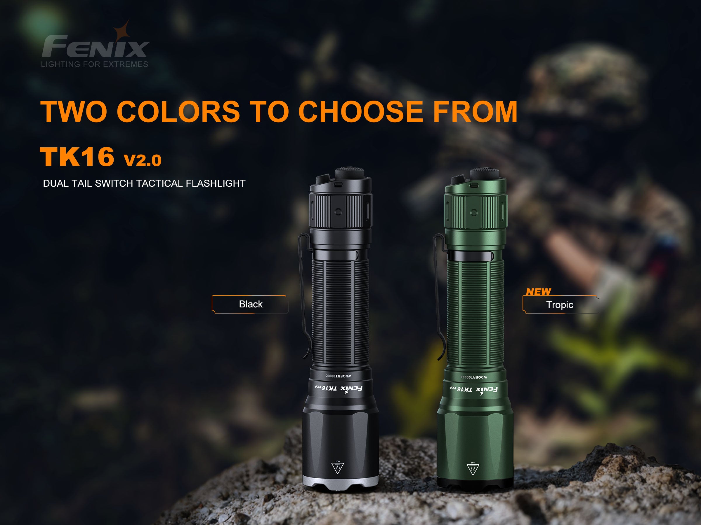 Fenix TK16 V2.0 Tactical Flashlight - 3100 Lumens Ultra Bright LED, Rechargeable, IP68 Waterproof, for Camping, Hiking, Emergency & Outdoor Adventures