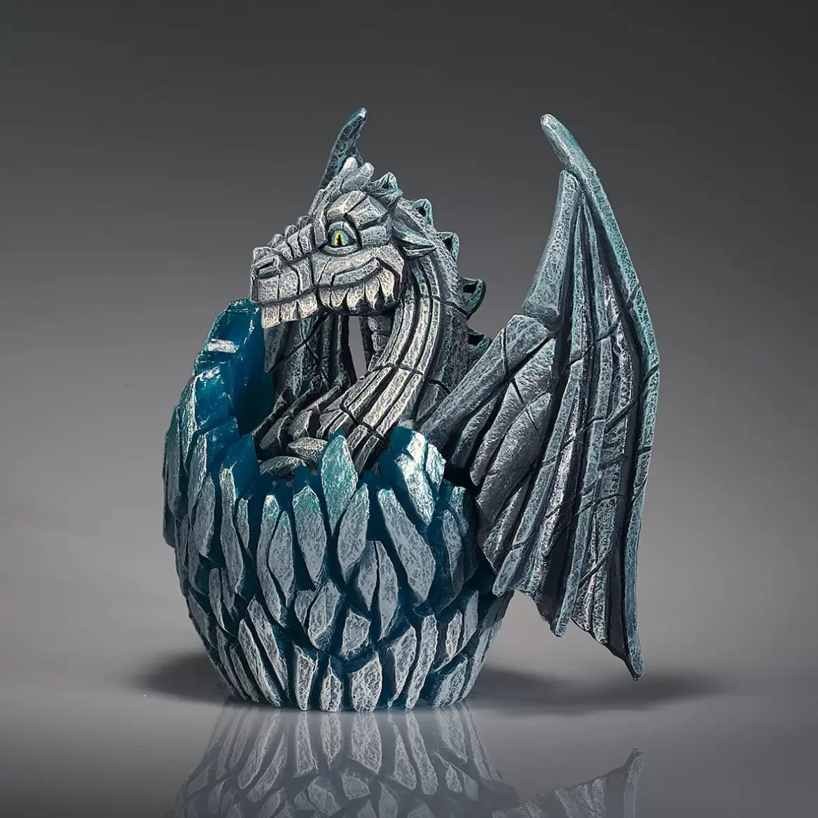 White Dragon Egg Sculpture - Handcrafted Edge Art for Home Decor, Office Display & Fantasy Collectibles