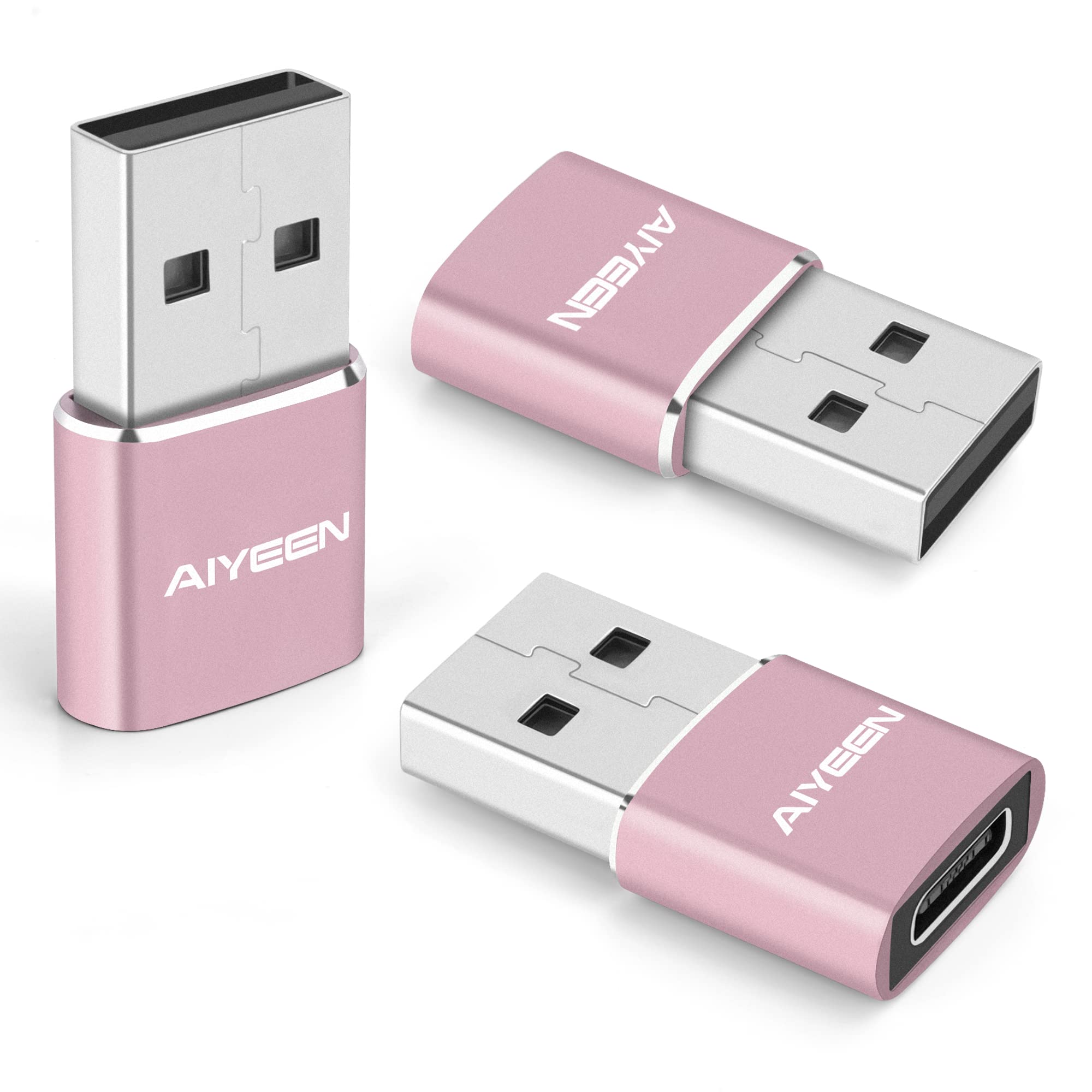 Upgraded USB C Female to USB A Male Adapter (3-Pack) - Type C to USB Converter for iPhone 11/12/13/14 Pro Max, MacBook, iPad Mini 6, Samsung Galaxy S20/S21/S22 - Fast Charging & Data Sync for Home, Office & Travel