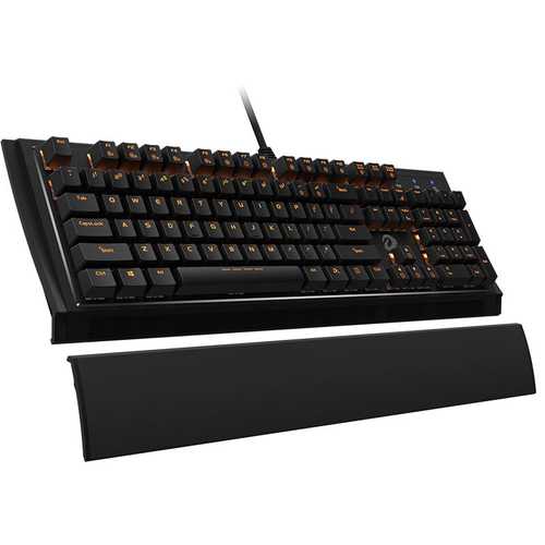 Dareu EK835 104-Key RGB Backlit Mechanical Gaming Keyboard with Orange LED Lights, Metal Panel & BOX Switches - Perfect for PC Gaming, Typing & Office Work
