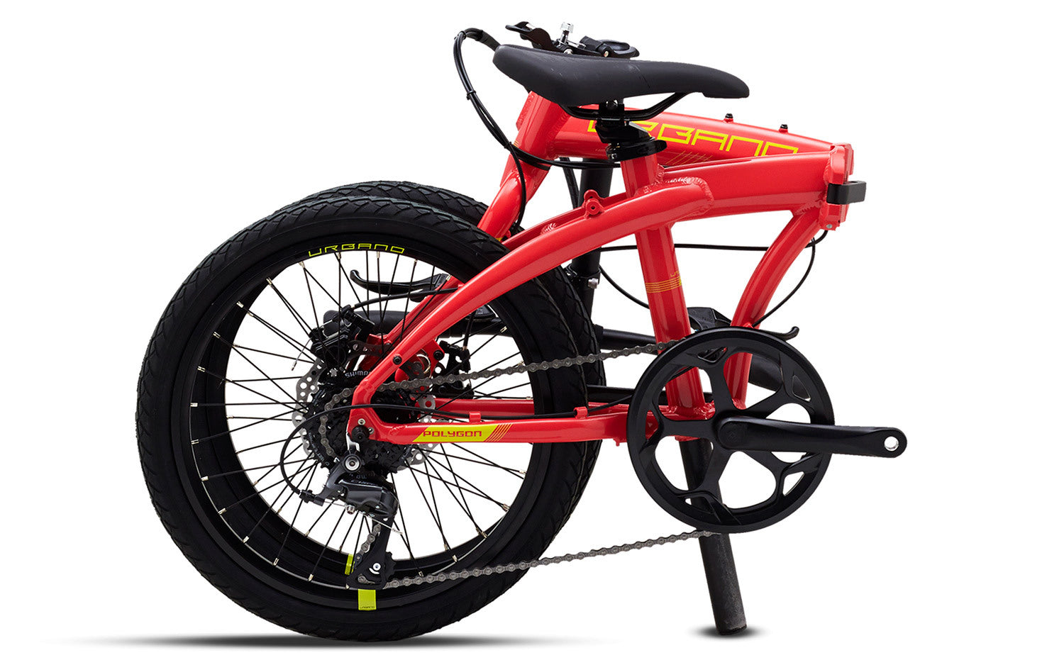 Polygon Urbano 3 Folding Bike - 20 Inch Compact Foldable Bicycle for Adults, Lightweight Aluminum Frame, 7-Speed Gears - Perfect for Commuting, Travel & Urban Riding