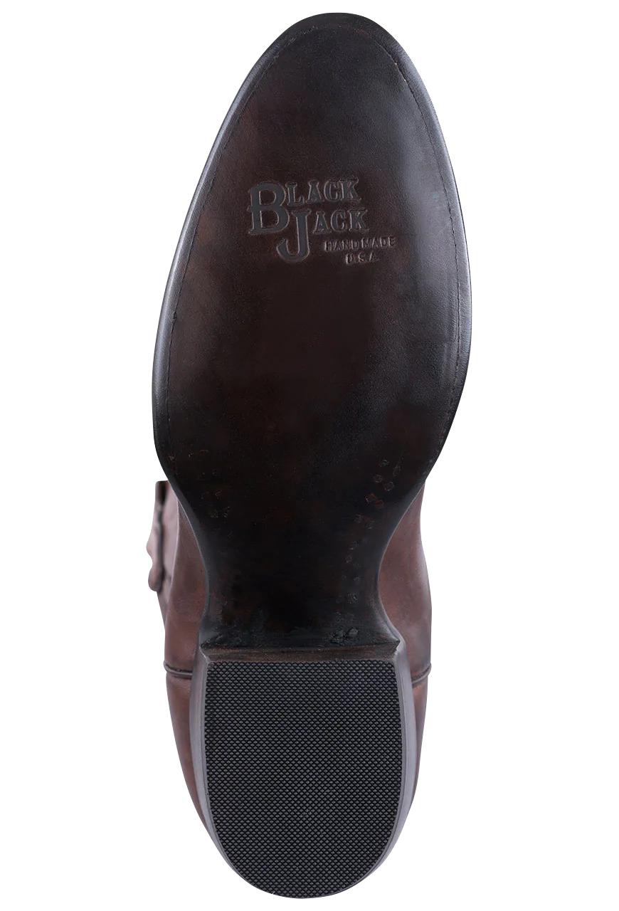 Black Jack Exclusive Ranch Hand Cowboy Boots - Burnished Brown Leather Western Boots for Men | Durable & Comfortable for Riding, Work & Outdoor Activities