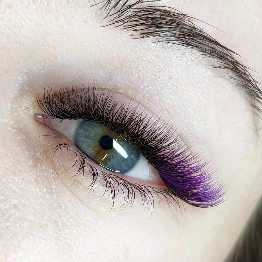 Purple Volume Lash Extensions 8-14mm D Curl - 0.07mm Self-Fanning Cluster Lashes for 4D-10D Fluffy Look | Easy Fan & Automatic Blooming | Perfect for Bridal, Party & Special Occasion Makeup
