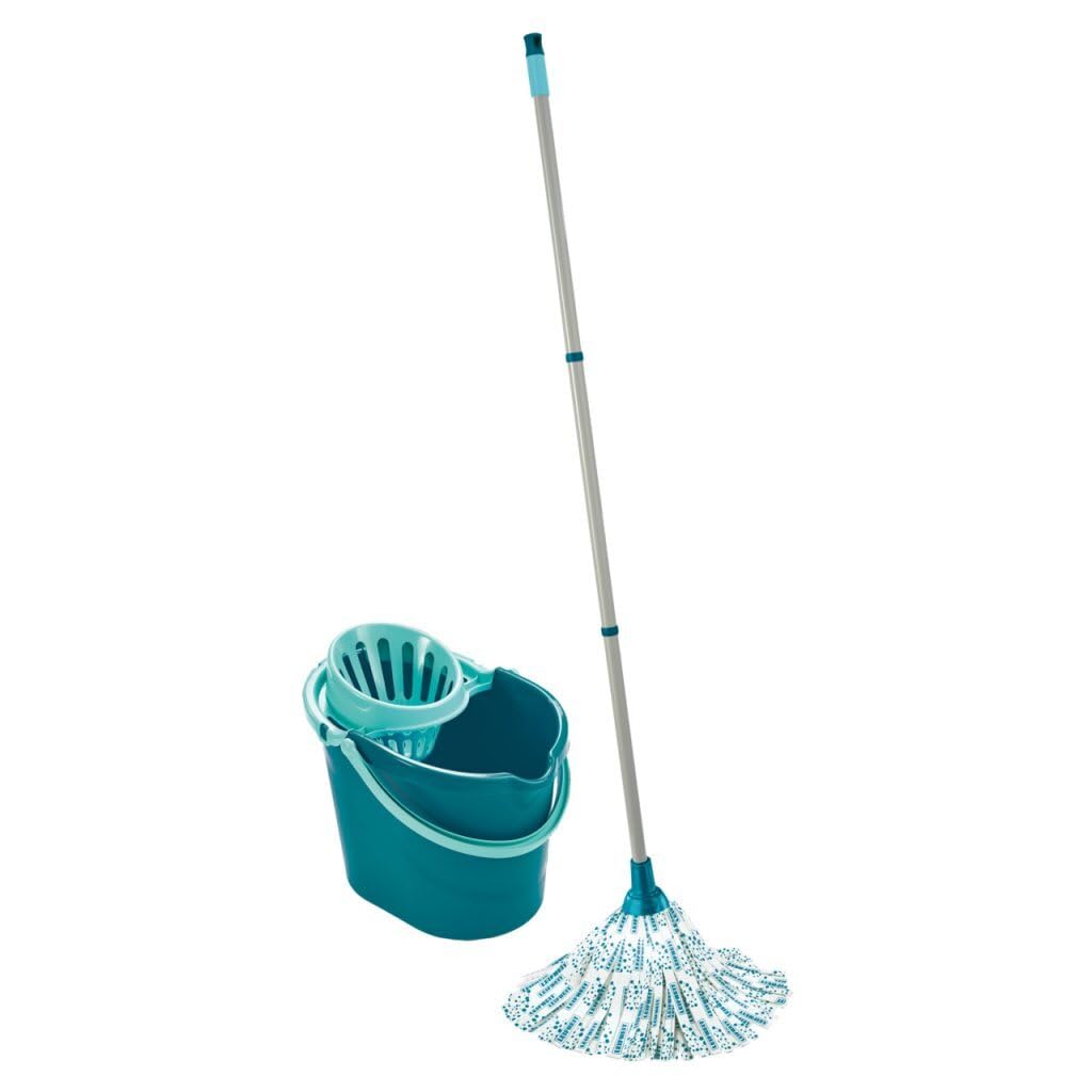 Leifheit 56796 Classic Mop Set with Viscose VE 4 - Perfect for Hardwood Floors, Tile & Laminate Cleaning