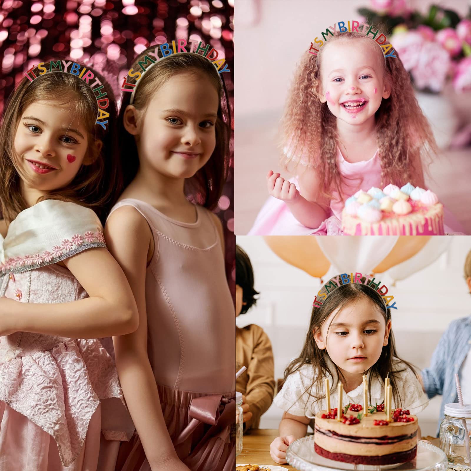 CIEHER Rainbow Birthday Crown Headband - 'It's My Birthday' Tiara for Women & Girls - Happy Birthday Party Decorations & Gifts - Perfect for Birthday Celebrations, Photo Shoots & Special Occasions