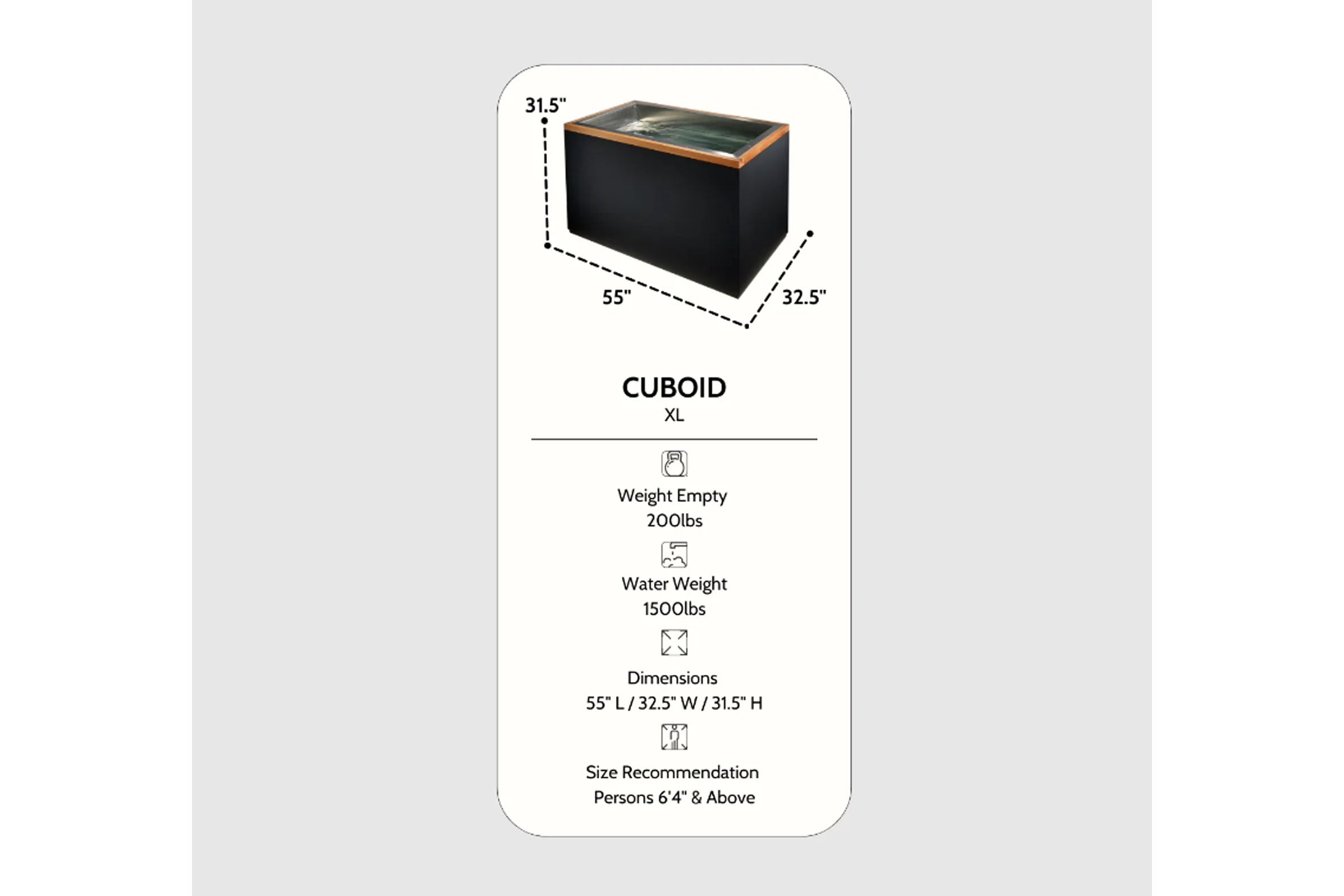 Premium Stainless Steel Cold Plunge Tub for Athletes - XL Size Dynamic Cold Therapy CUBOID for Muscle Recovery & Pain Relief - Perfect for Post-Workout, Cryotherapy & Hydrotherapy at Home