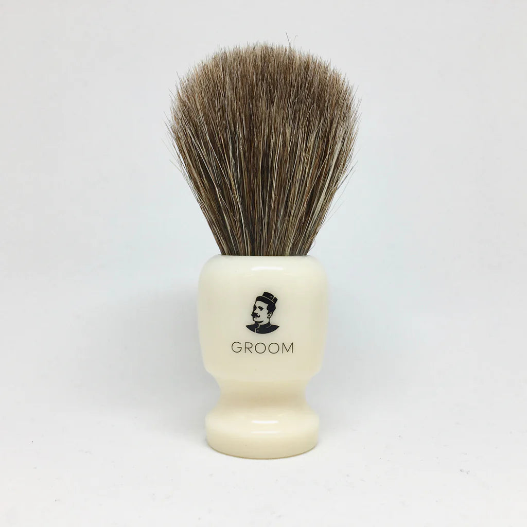 Les Industries Groom Shaving Brush - Premium Badger Hair Shaving Brush for Men, Perfect for Wet Shaving & Traditional Grooming Rituals