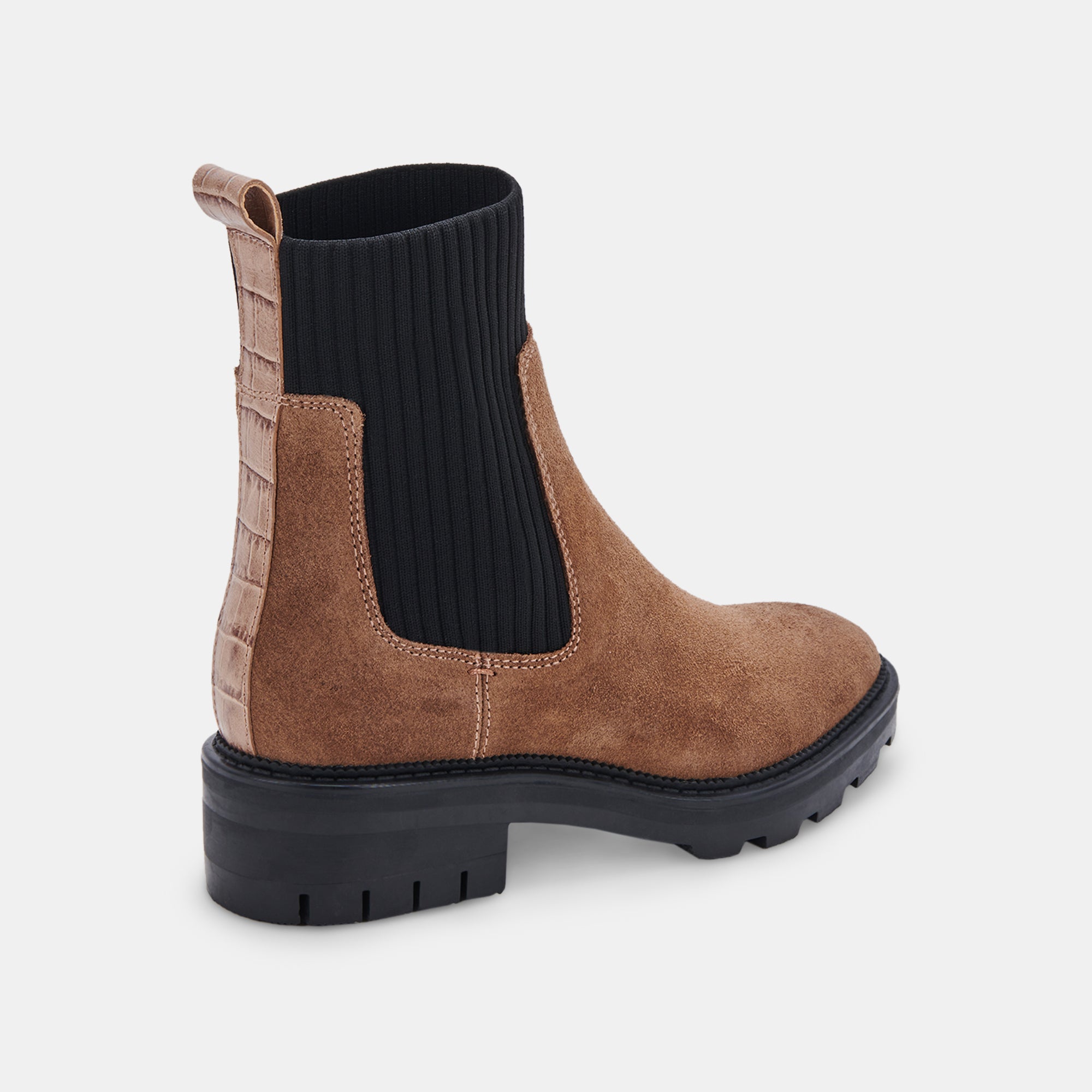 LINZA BOOTS DK BROWN SUEDE ANKLE BOOTS - Women's Fashion Suede Booties for Casual Wear & Fall Outfits