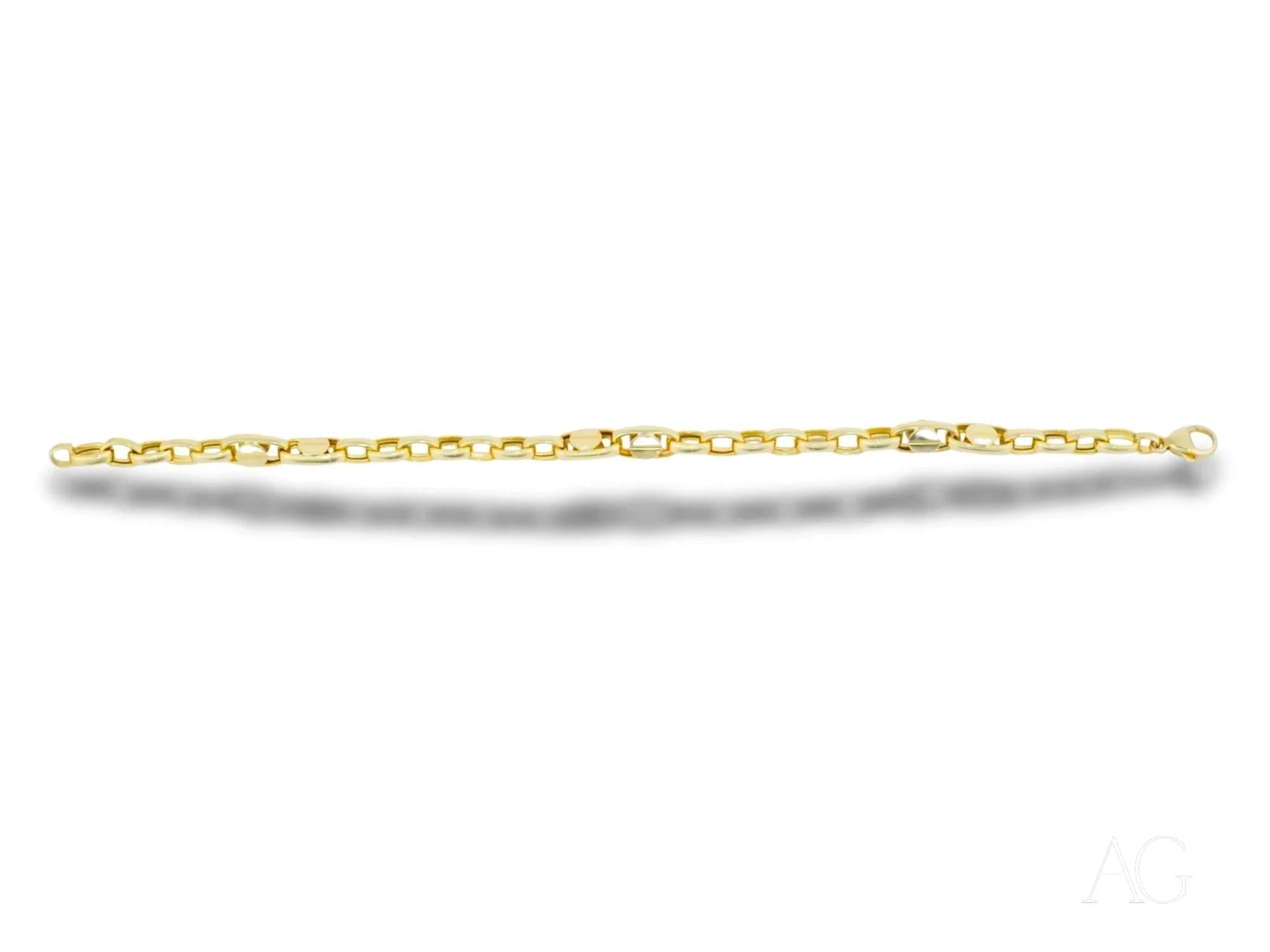 18K Solid Gold Men's Bracelet with Secure Lobster Clasp - Elegant & Durable Jewelry for Gifts, Weddings & Special Occasions